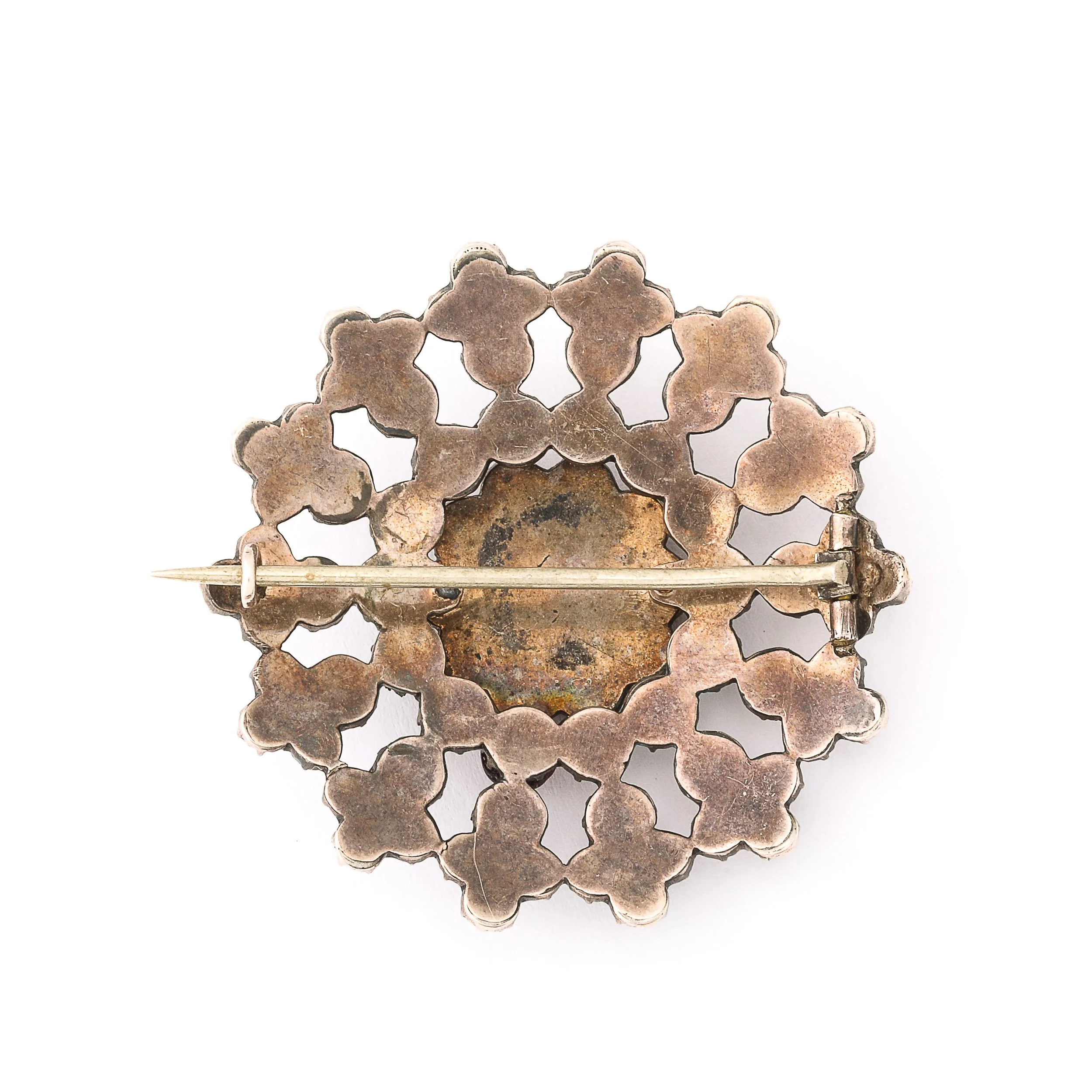 Antique Bohemian Brooch Encrusted with Garnets in Garnet Gold Setting - High Style Deco 6.jpg