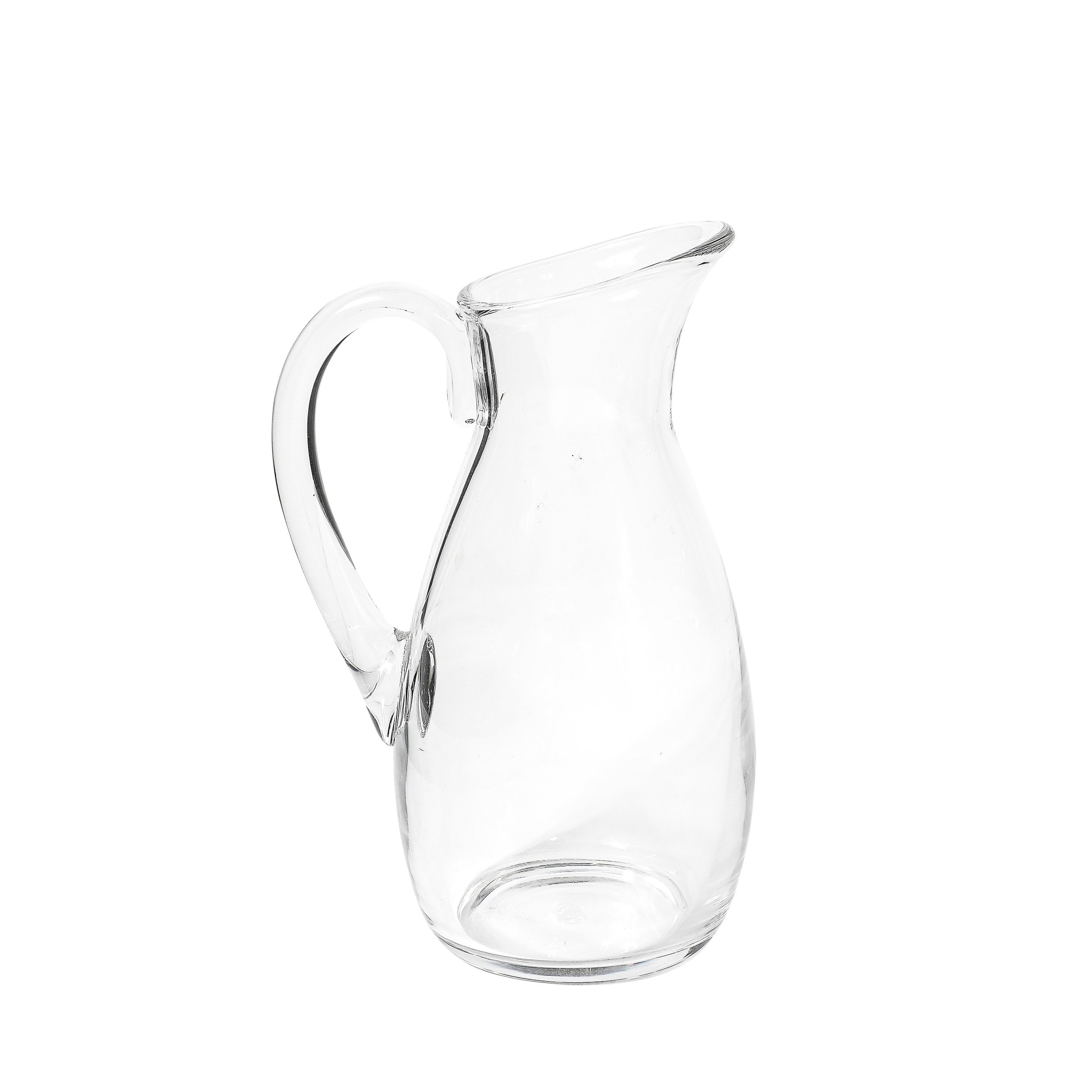 Mid-Century Modernist Transparent Crystal Pitcher Signed Baccarat - High Style Deco.jpg
