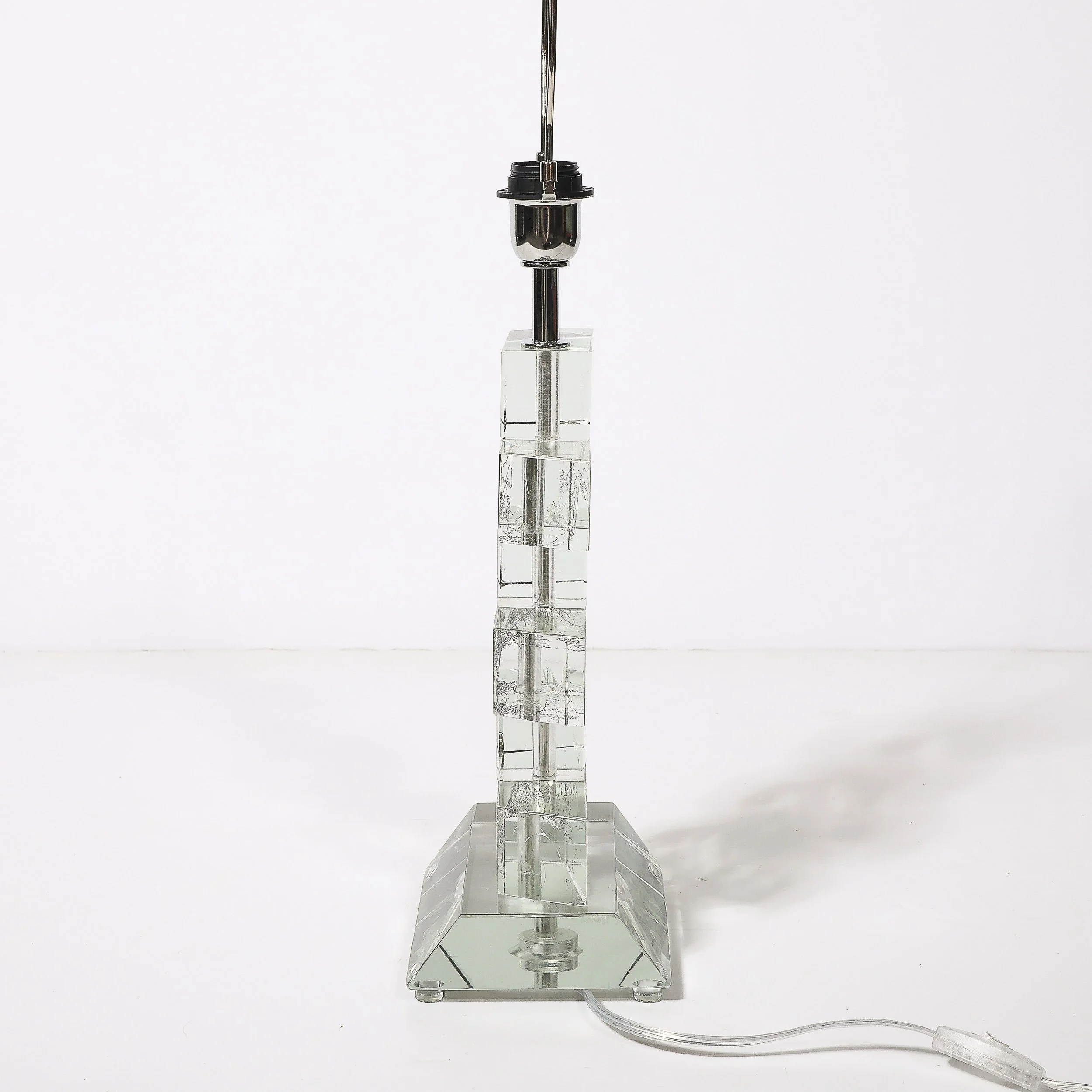 Modernist Hand-Blown Murano Stacked & Faceted Trapezoidal Glass Table Lamps - High Style Deco 17.jpg