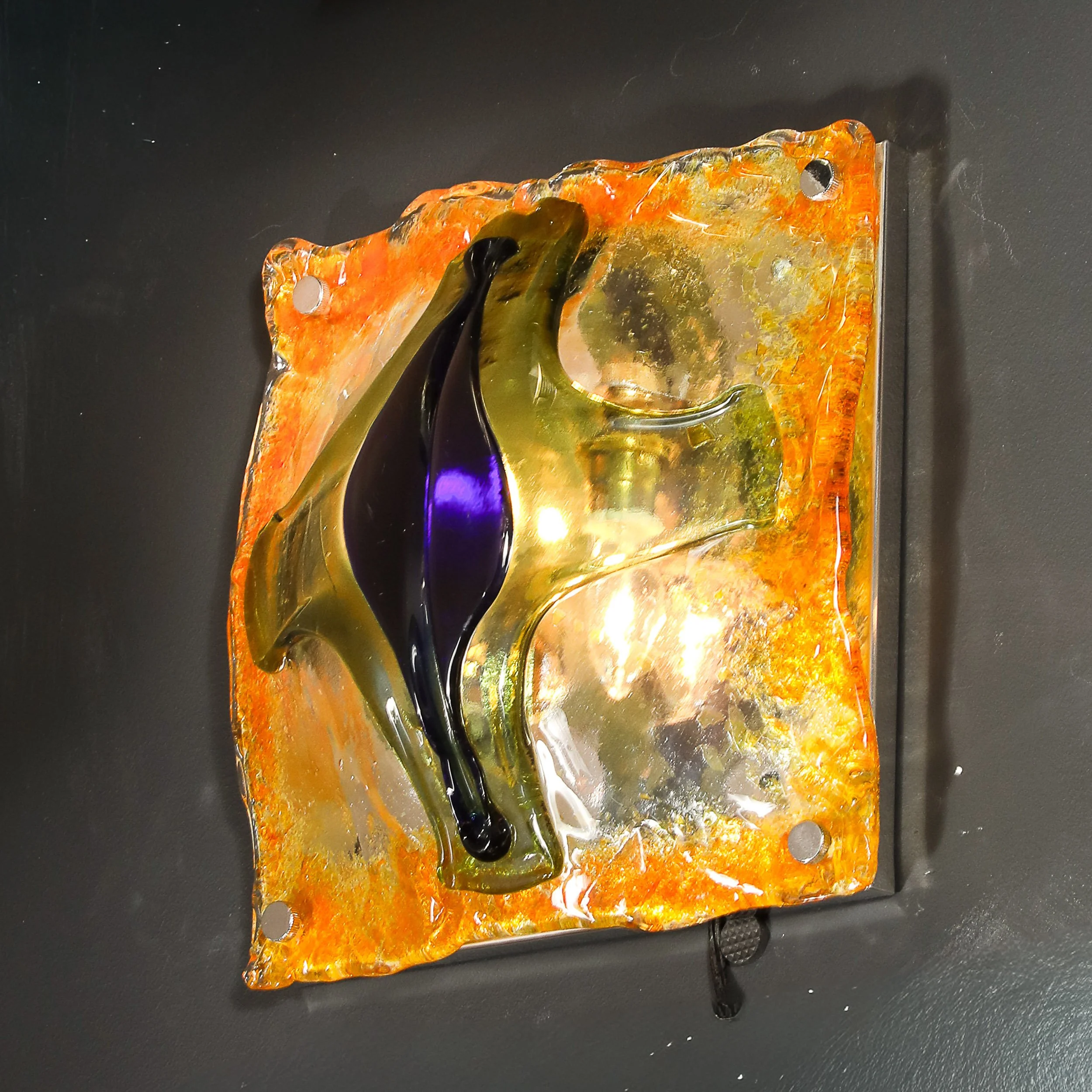 Mid-Century Hand-Blown Amber, Green & Blue Murano Glass Sconces by Mazzega - High Style Deco 22.jpg
