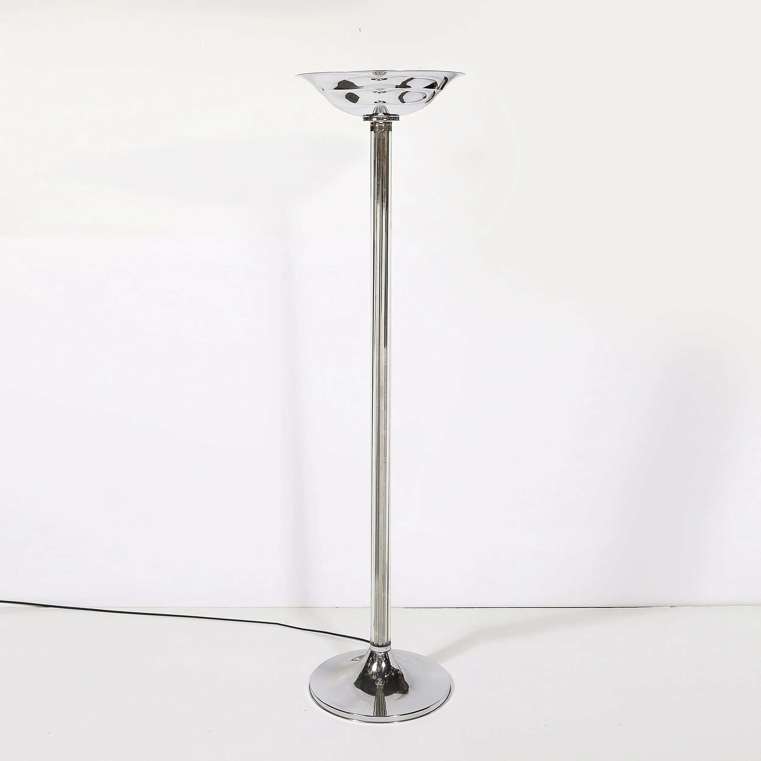 Pair of Art Deco Machine Age Chrome and Glass Rod Torchieres - High Style Deco 6.jpg
