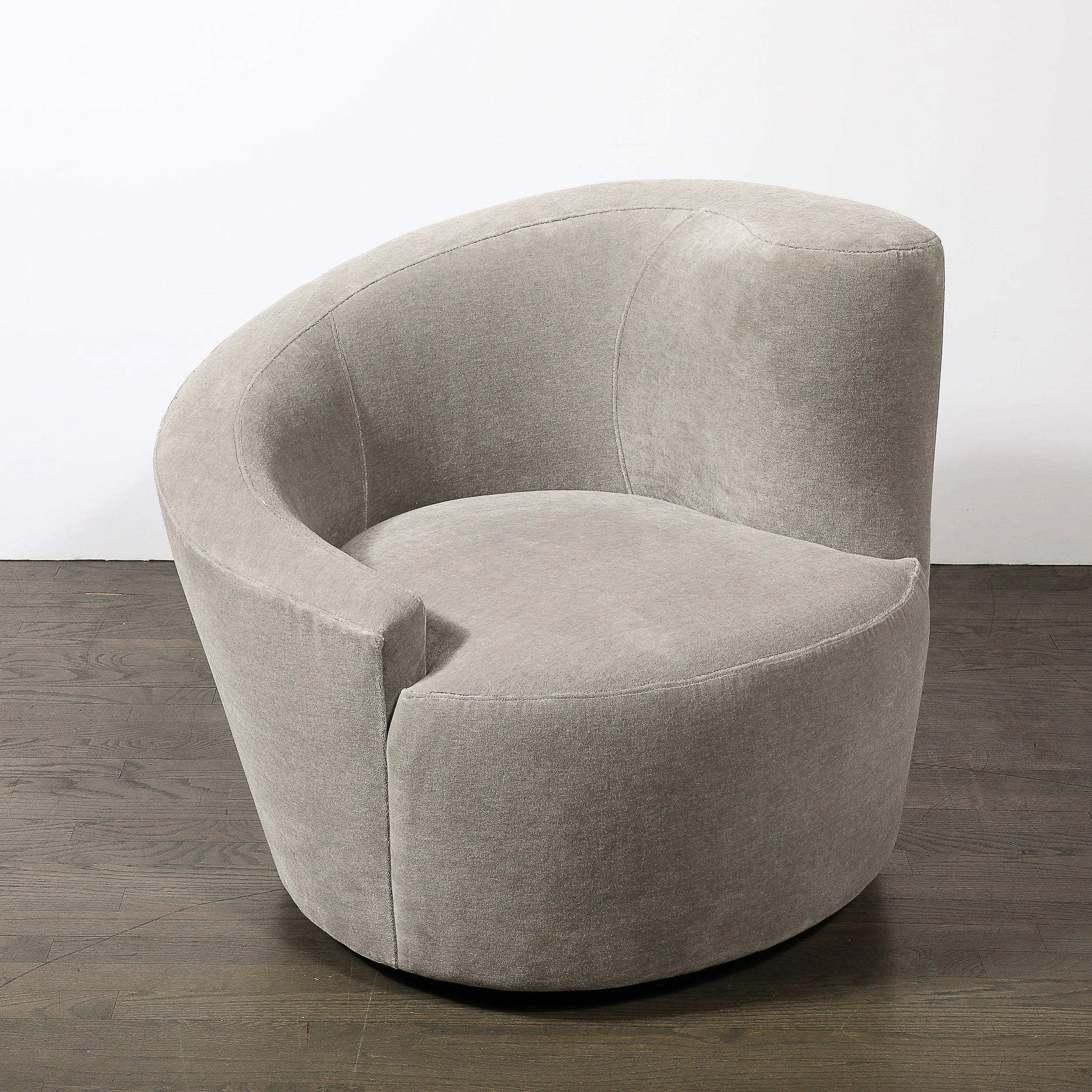 Pair of Swiveling %22Nautilus%22 Chairs by Vladimir Kagan in Luxe Taupe Mohair - High Style Deco 9.jpg