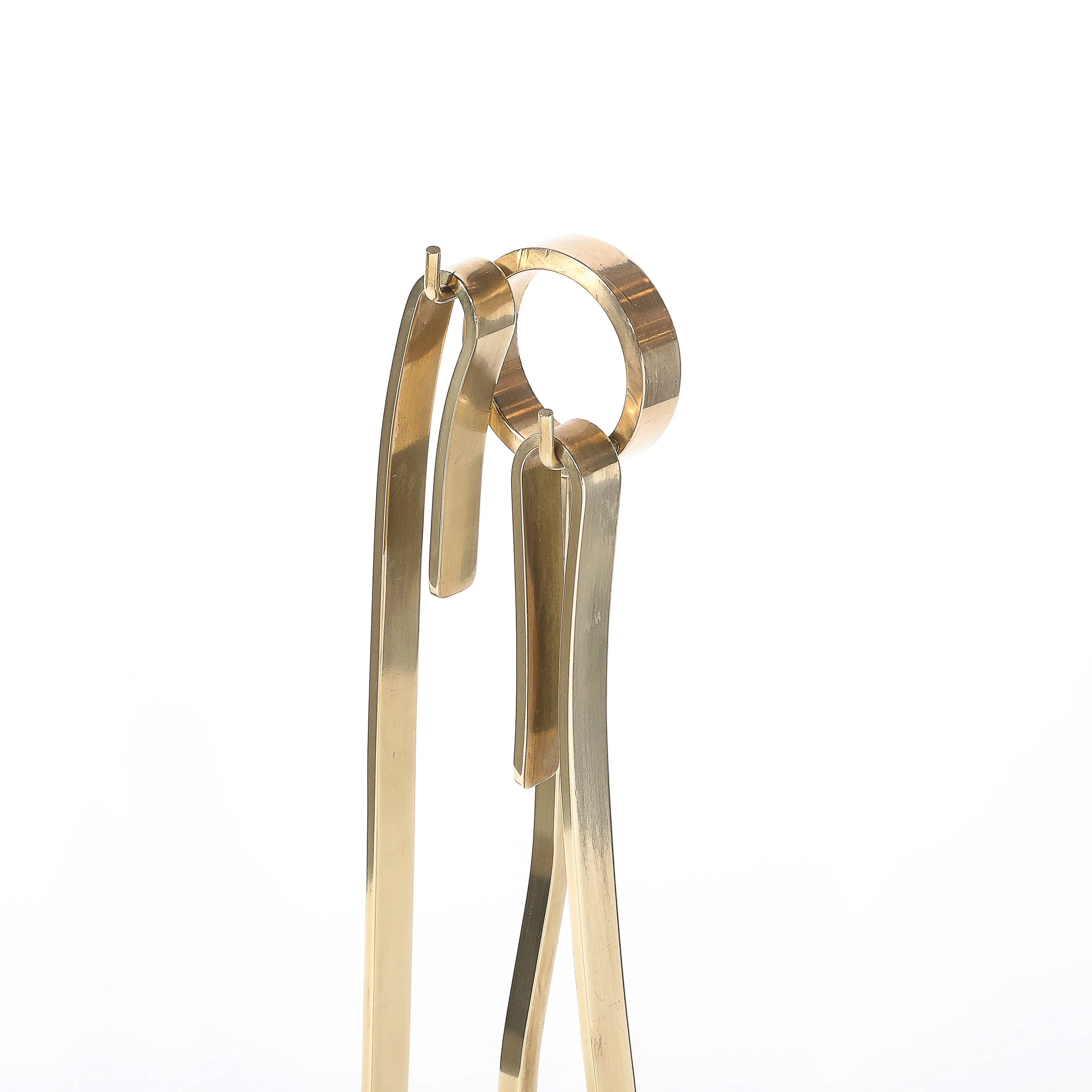 Mid-Century Modernist Sculptural Polished Brass Fire Tool Set by Donald Deskey 6.jpg