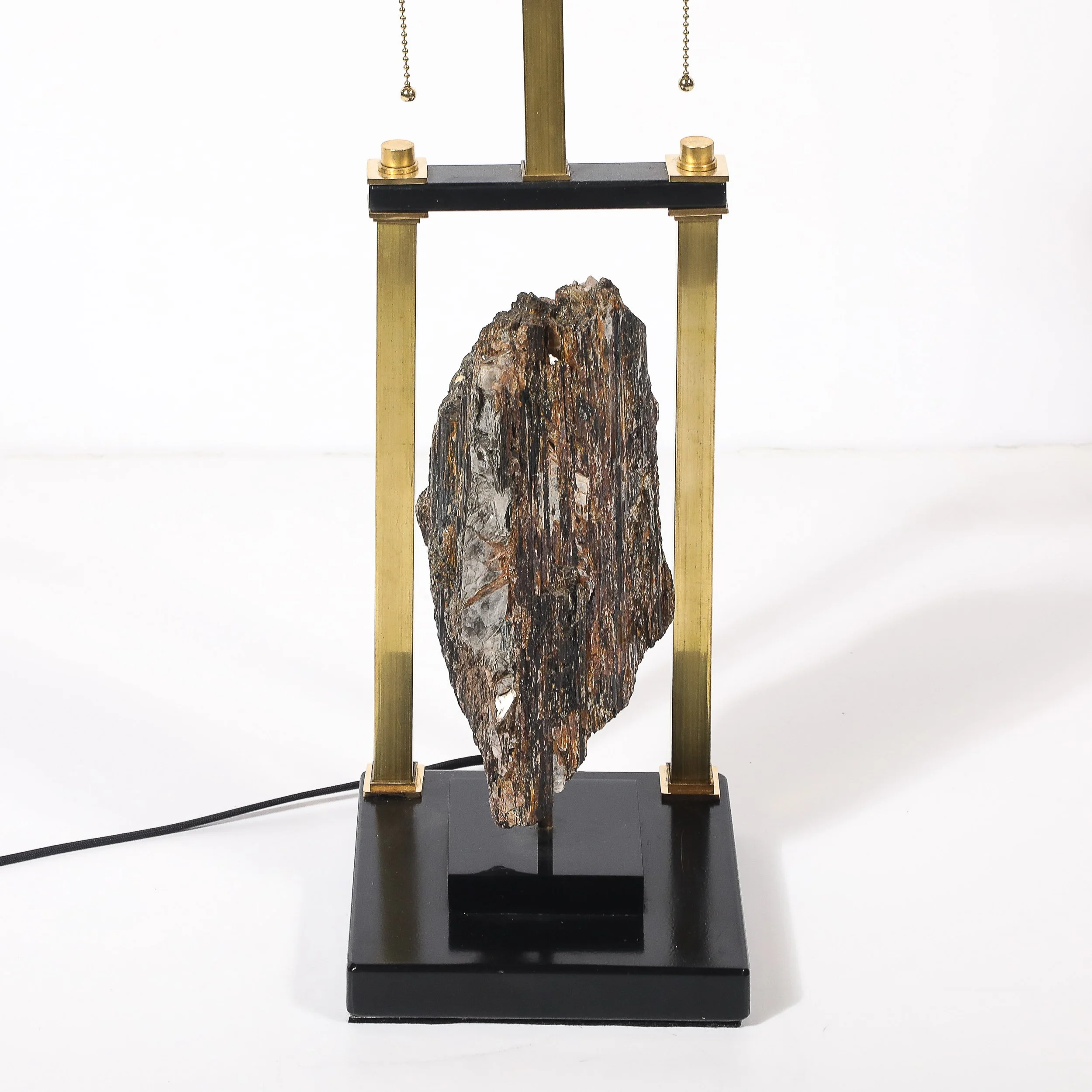 Mid-Century Rectilinear Black Lacquer & Brass Pyrite Specimen Table Lamp - High Style Deco 10.jpg