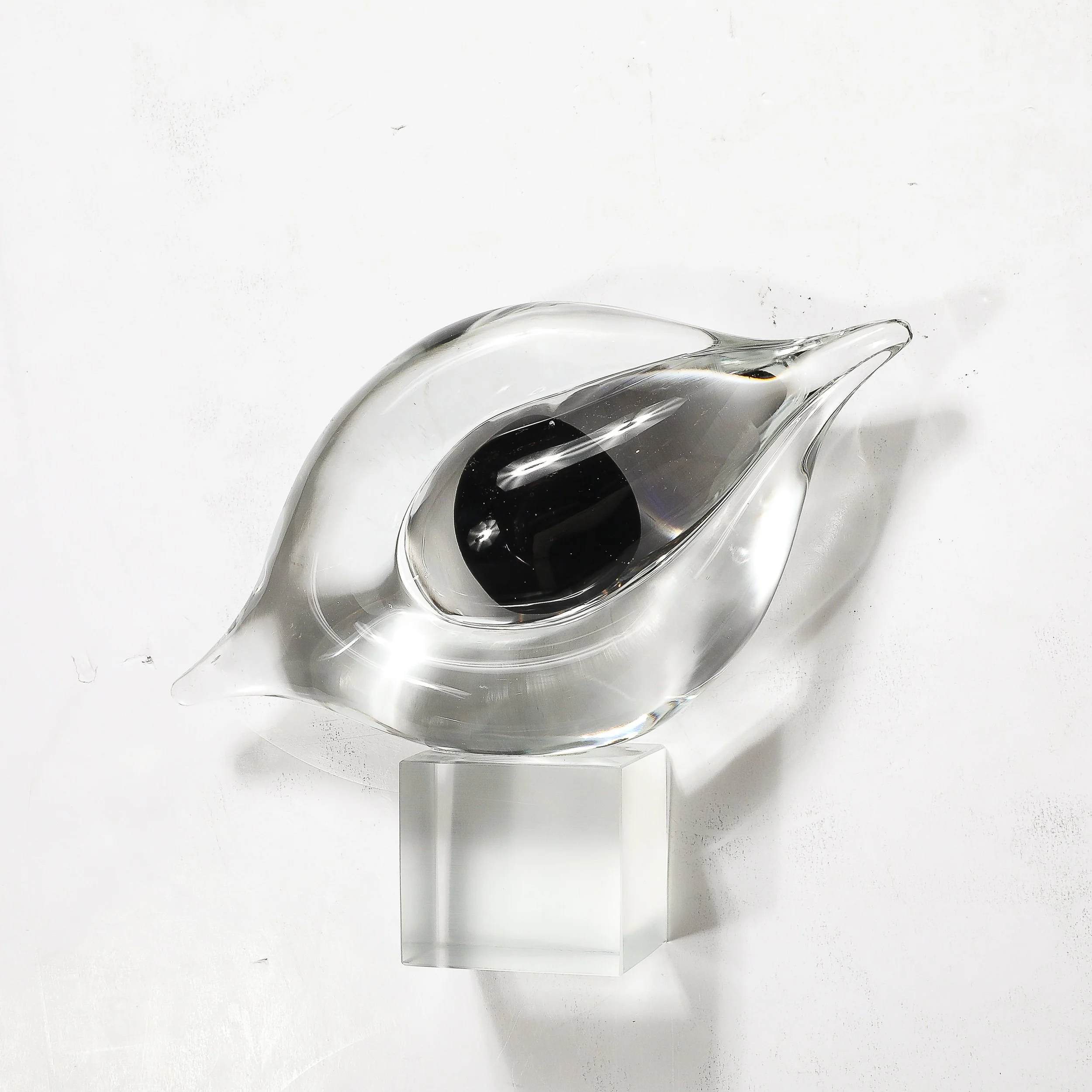 Mid-Century Hand-Blown Murano Clear & Black Glass Sculpture signed Seguso - High Style Deco 14.jpg