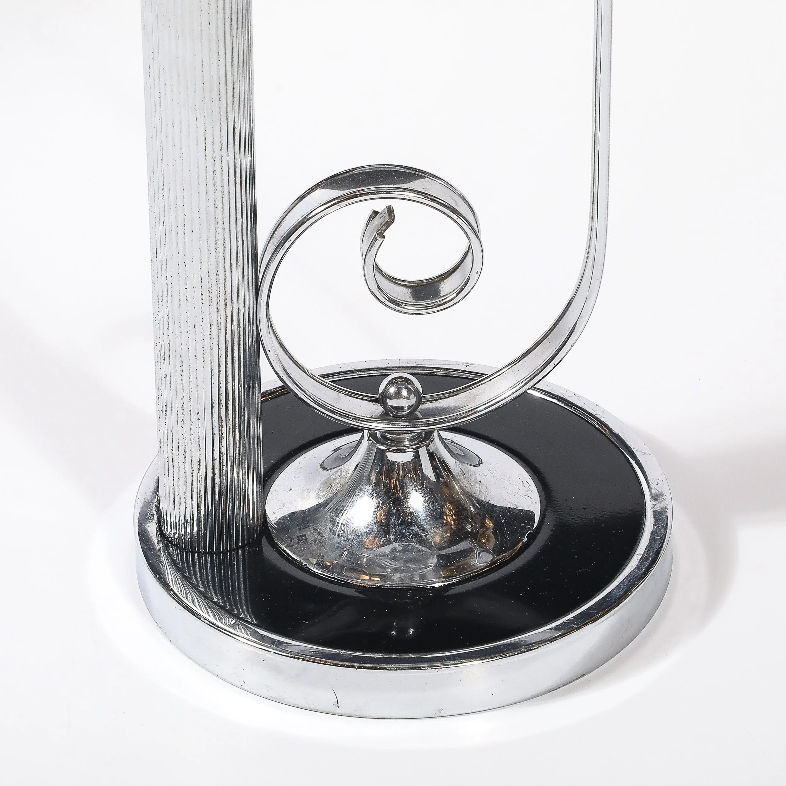 Art Deco Machine Age Scroll Form Drinks Table in Chrome and Black Lacquer - High Style Deco 8.jpg