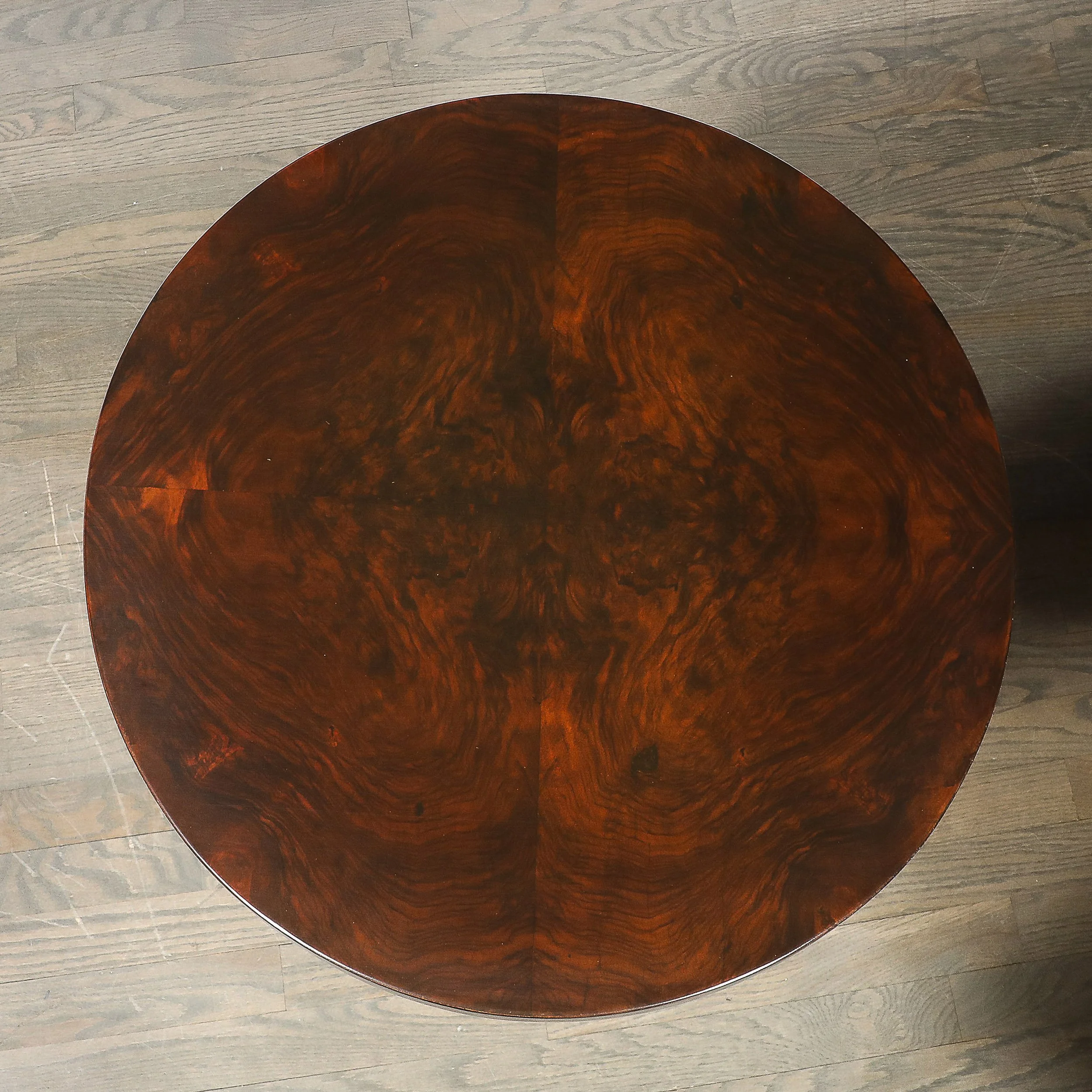 Art Deco Machine Age Side Tables in Book-Matched Walnut By Donald Deskey - High Style Deco 2.jpg