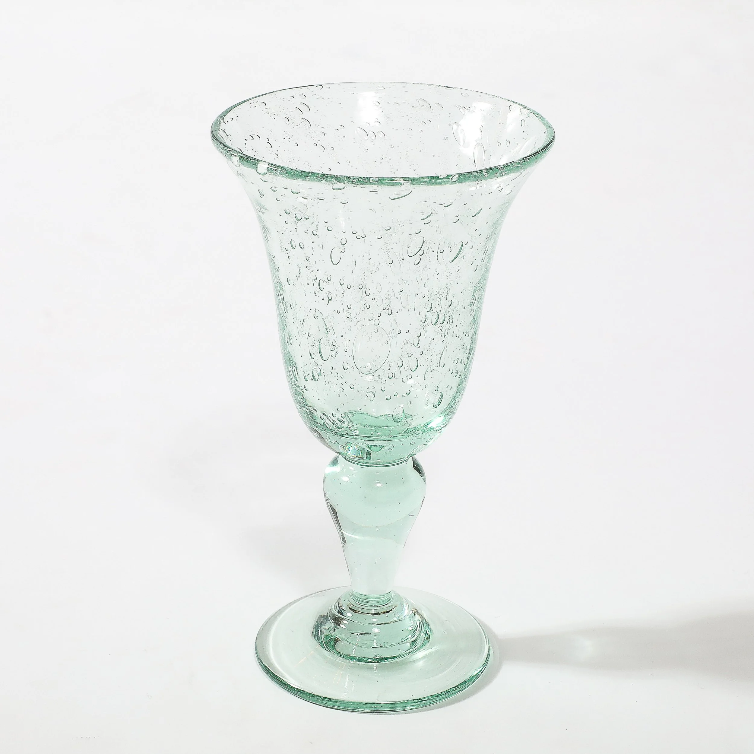 La Verrerie de Biot Set of 6 Handblown Pale Aquamarine Stemmed Drinking Glasses - High Style Deco 8.jpg