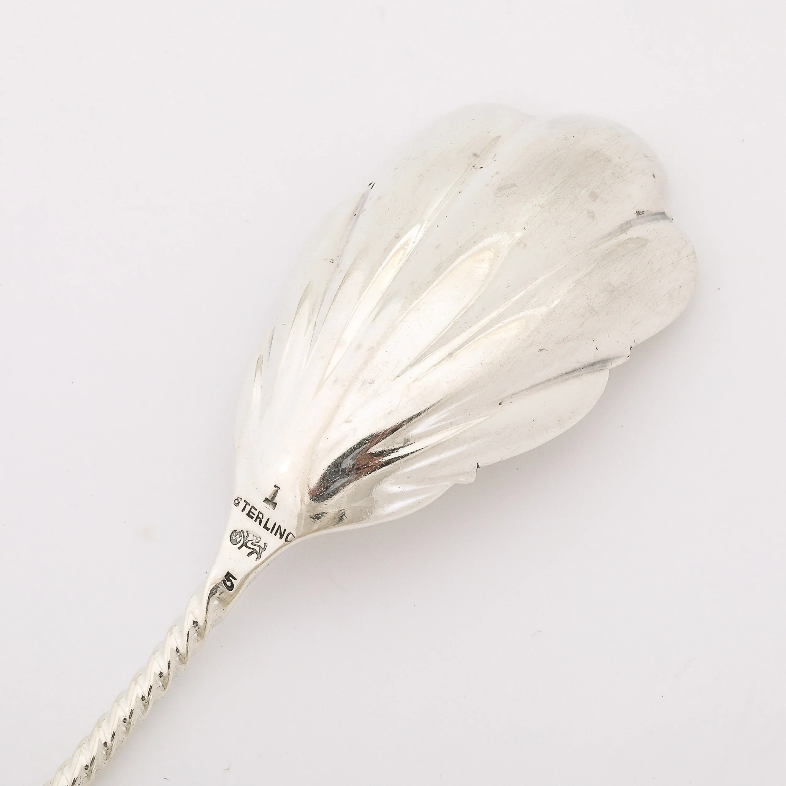 Arts & Crafts Movement Sterling Silver Sugar Spoon signed Whiting Manufacturing - High Style Deco 7.jpg