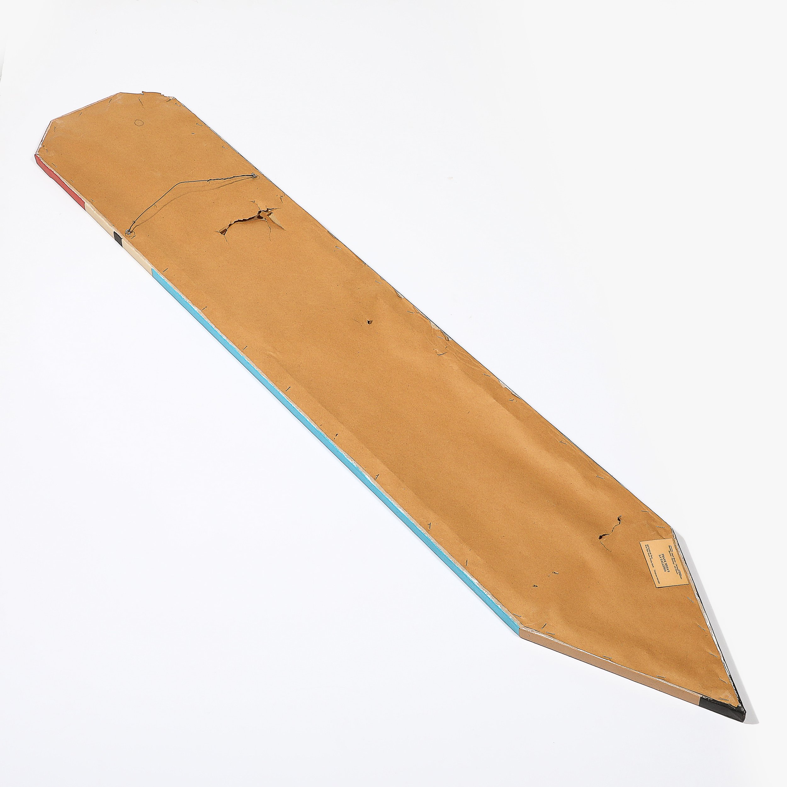 Pop Art Oil on Shaped Canvas Graphic Painting of a Pencil signed Frank Mesa - High Style Deco 10.jpg
