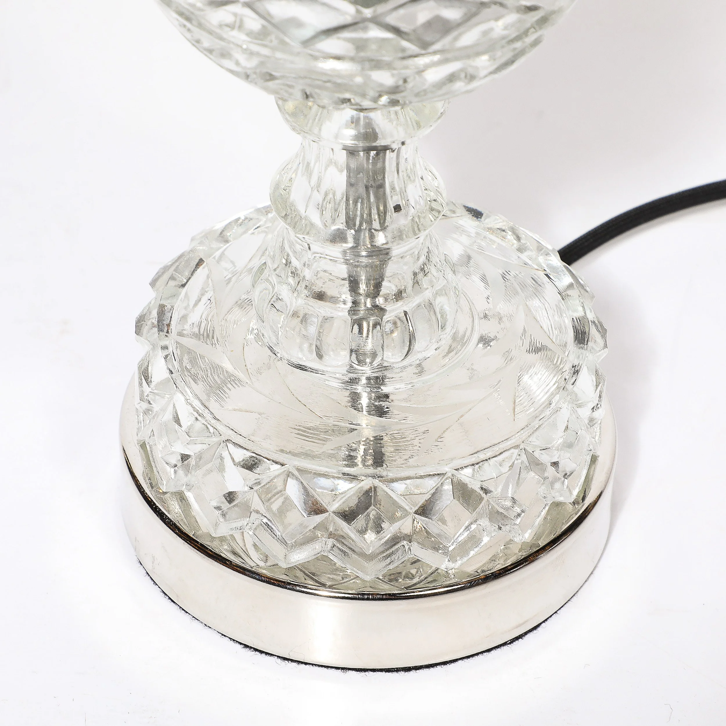 Hollywood Style Cut & Pressed Murano Glass Leaf Form Table Lamp W: Etched Detail - High Style Deco 18.jpg