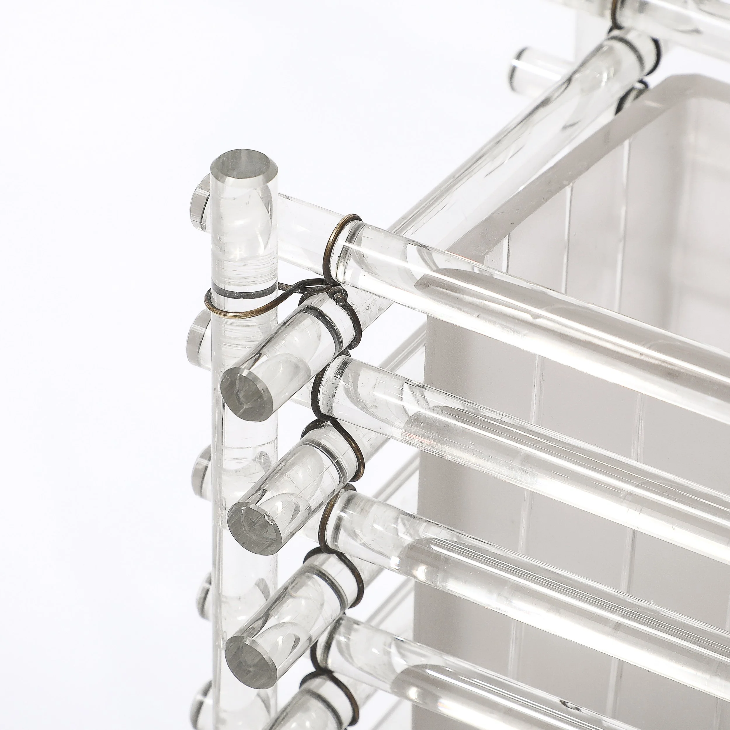Stunning Art Deco Glass Rod & Frosted Square Glass Pot - High Style Deco 4.jpg