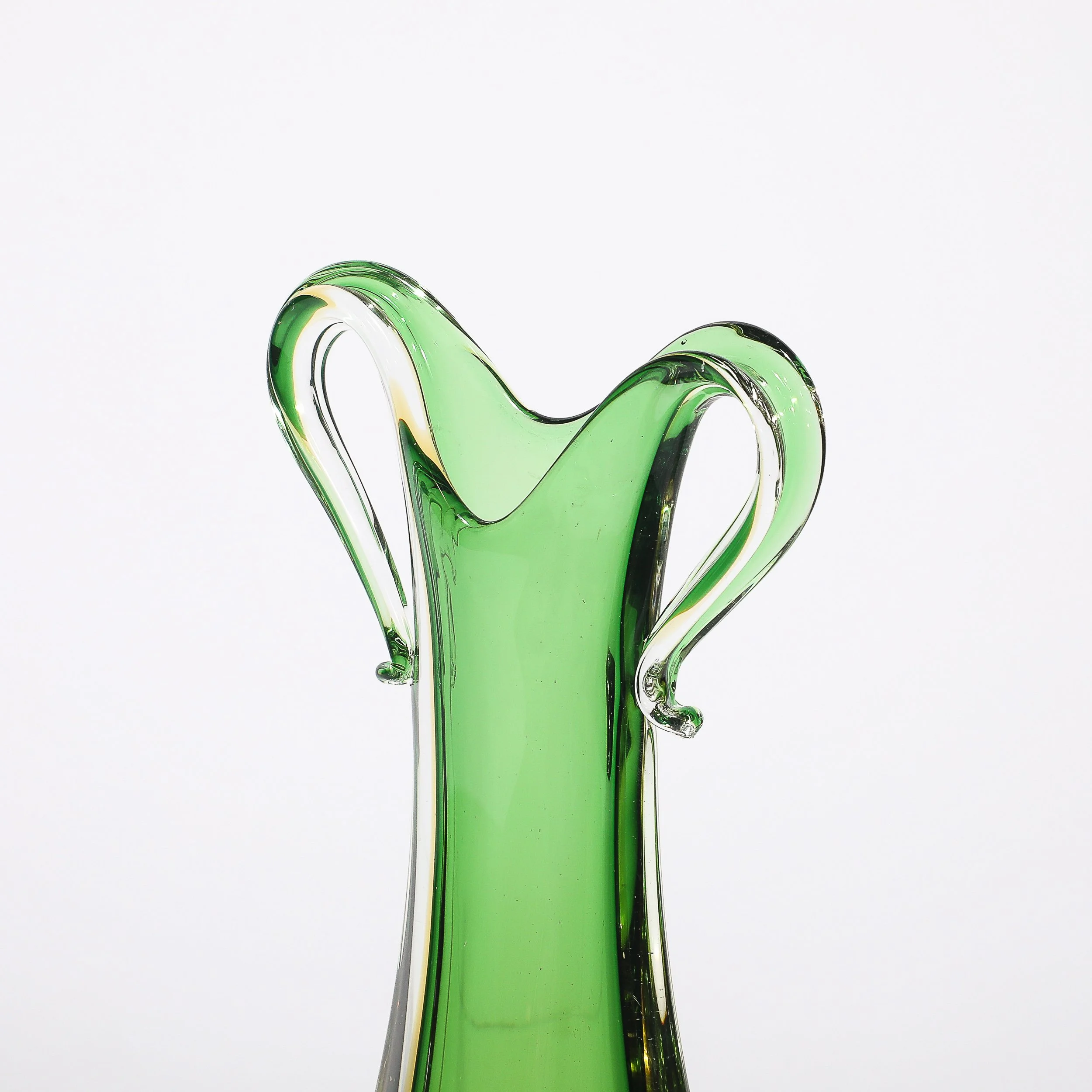Mid-Century Modernist Hand-Blown Murano Sommerso Glass in Emerald & Amber Hues - High Style Deco 13.jpg