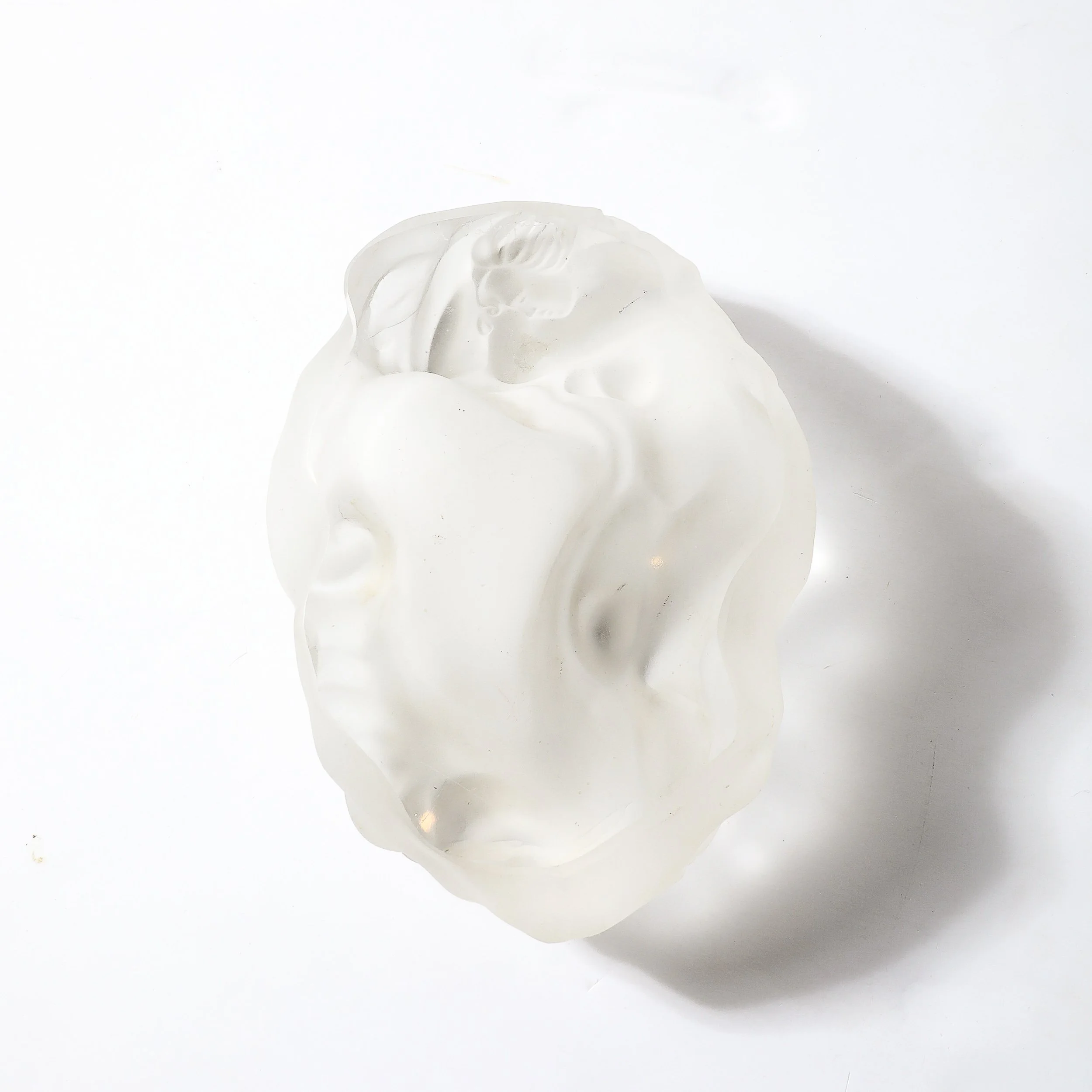 MidCentury Frosted Crystal Sleeping Beauty Sculptural Nude Dish Signed R Lalique - High Style Deco 8.jpg