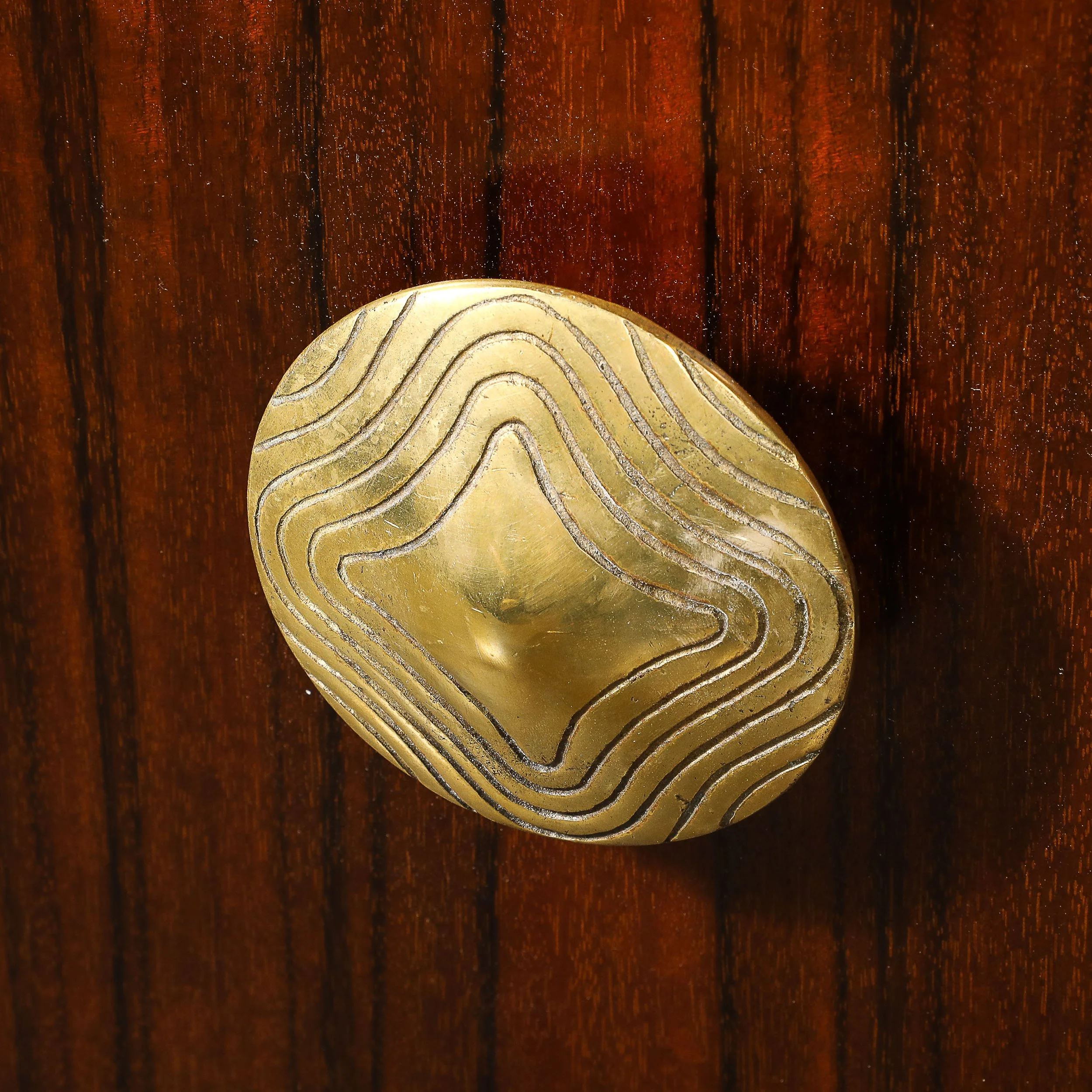 Art Deco Brass Pulls & Leather Wrapped Base Paldao Wood Cabinet by Gilbert Rohde Black Lacquer - High Style Deco 3.jpg