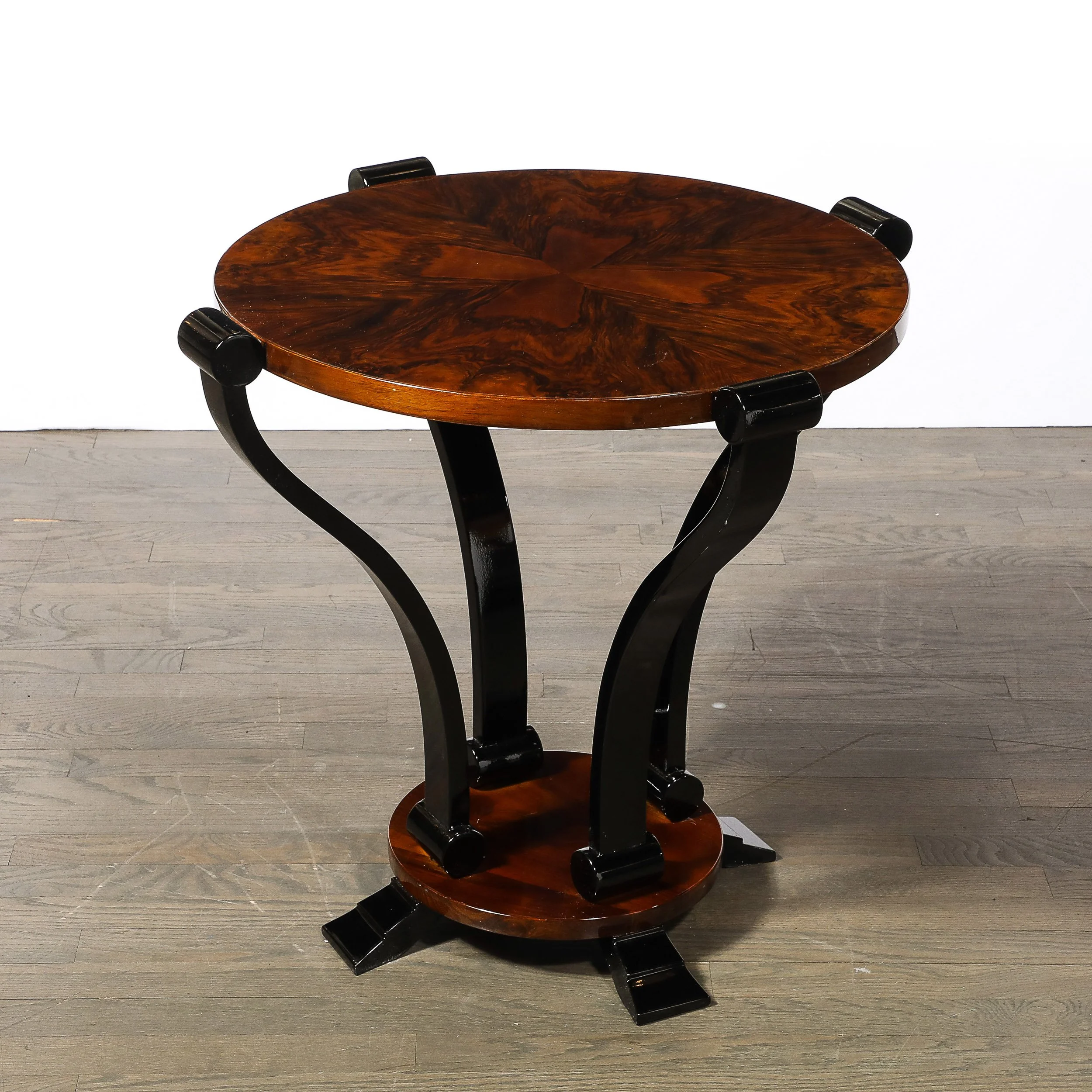 Art Deco Machine Age Occasional Table in Book-Matched & Burled Walnut - High Style Deco 5.jpg