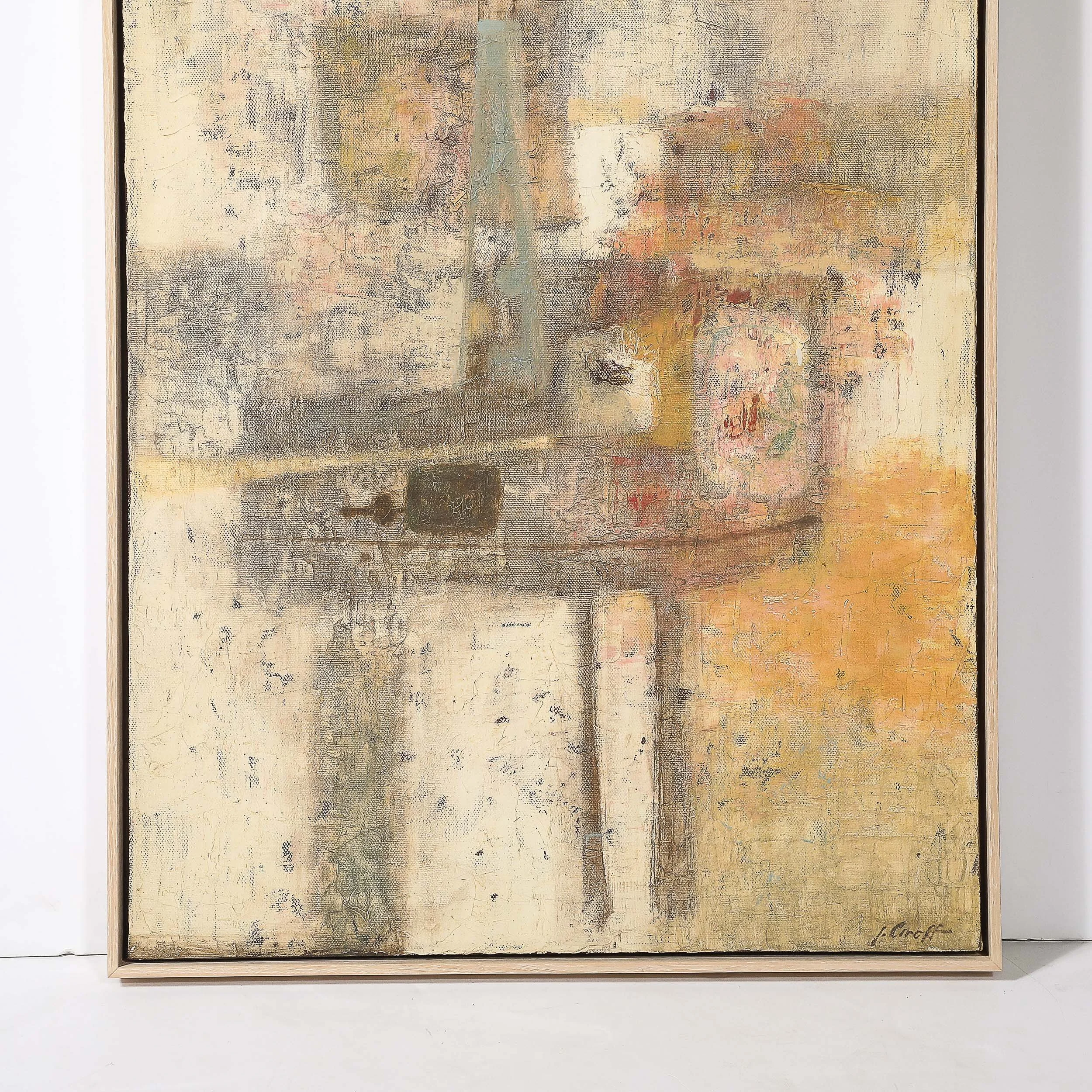 Mid-Century Abstract Color Field Still Life entitled "Foyer" in Oil On Canvas - High Style Deco 3.jpg