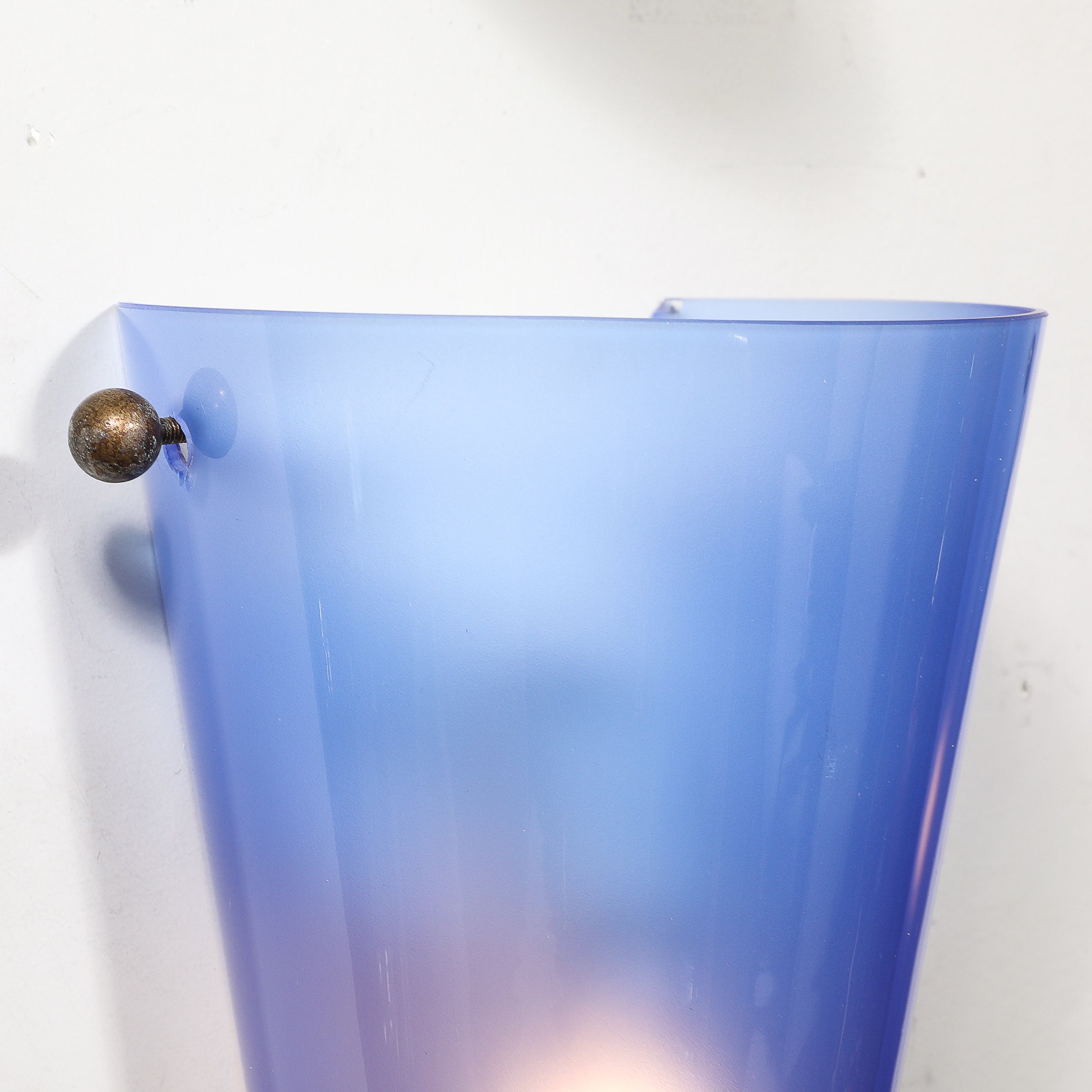 Mid-Century Hand-Blown Periwinkle Murano Glass Conical Sconces signed Cenedese - High Style Deco 9.jpg