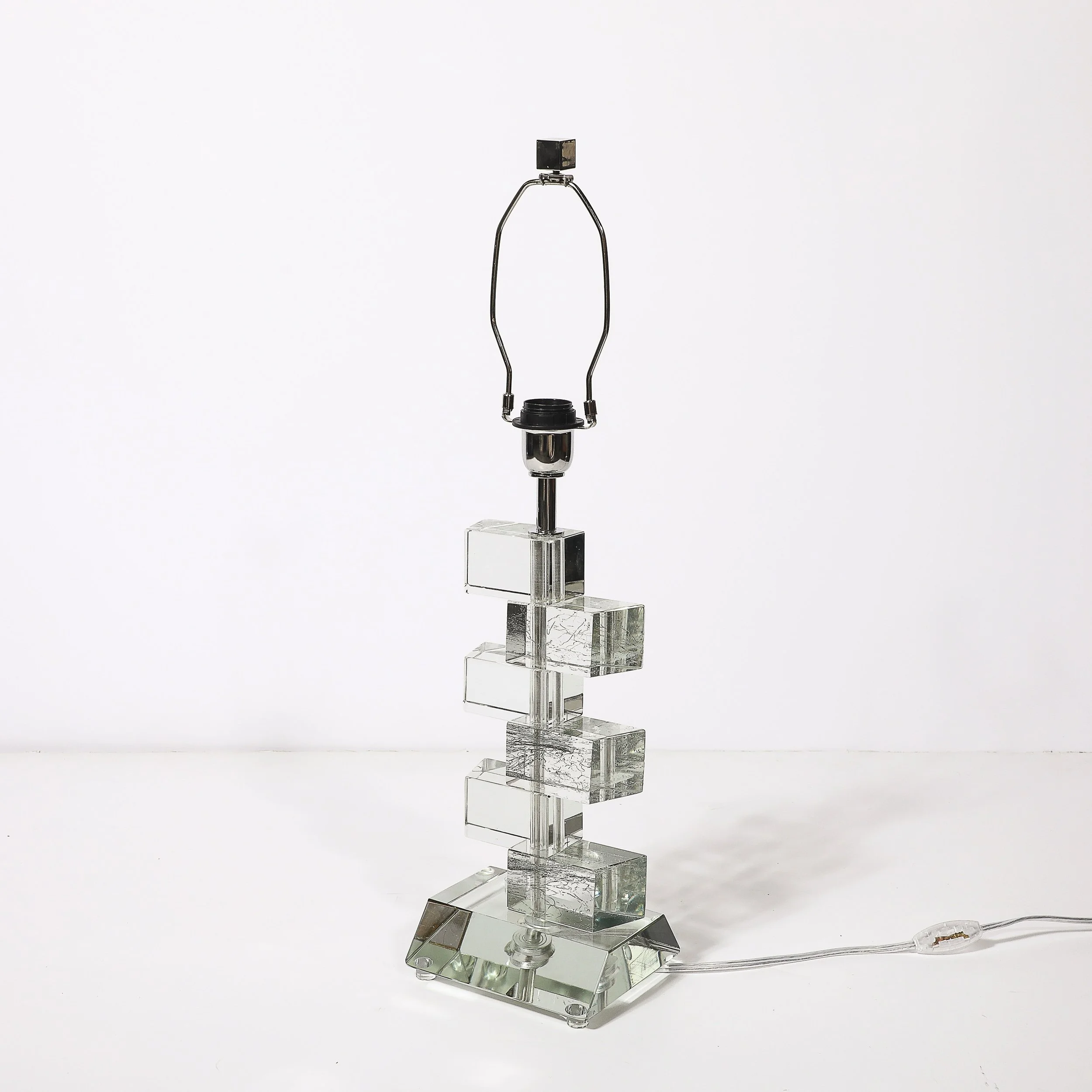 Modernist Hand-Blown Murano Stacked & Faceted Trapezoidal Glass Table Lamps - High Style Deco 16.jpg