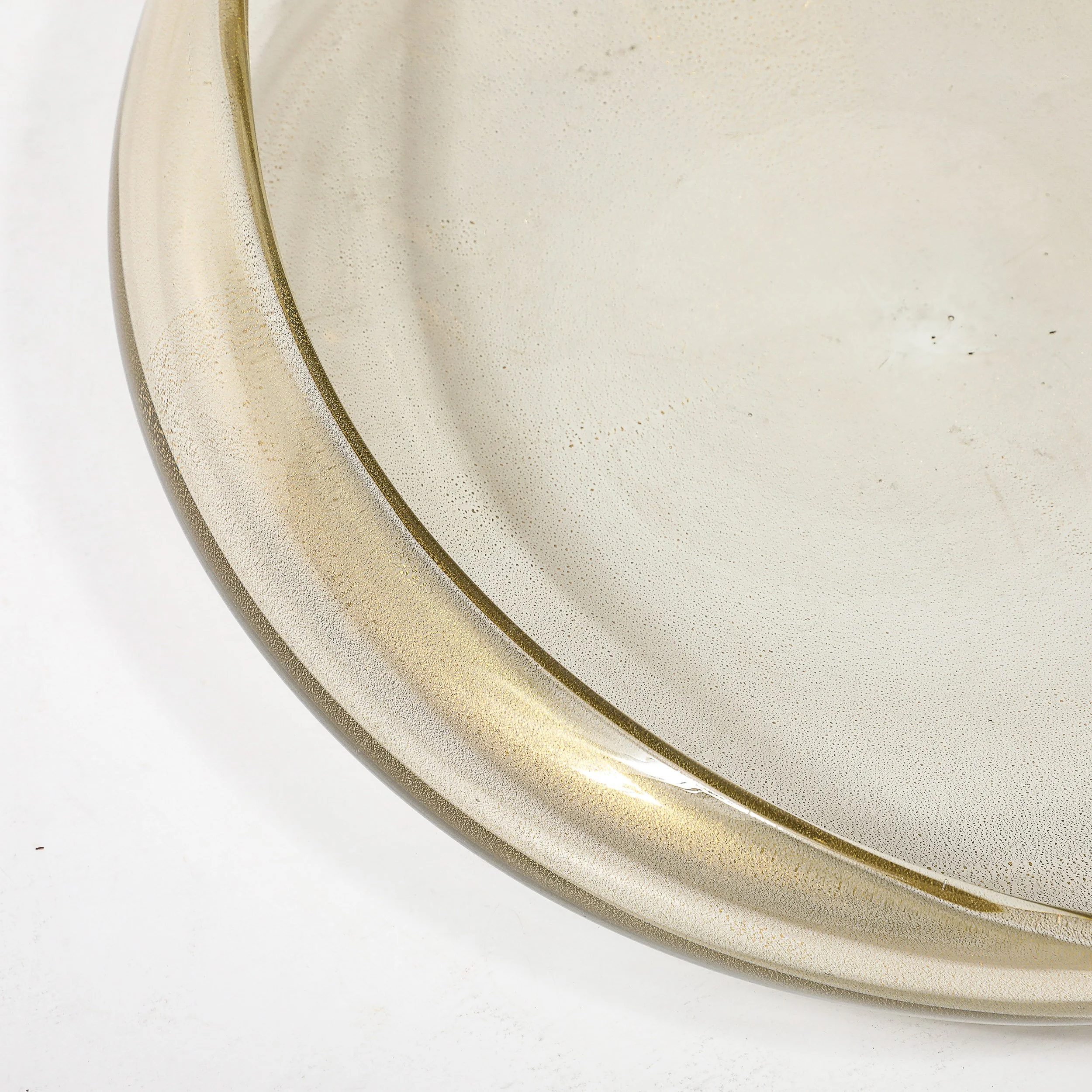 Large Mid-Century Hand-Blown Murano Glass Bowl W:24 Karat Gold Fleck Detailing - High Style Deco 9.jpg