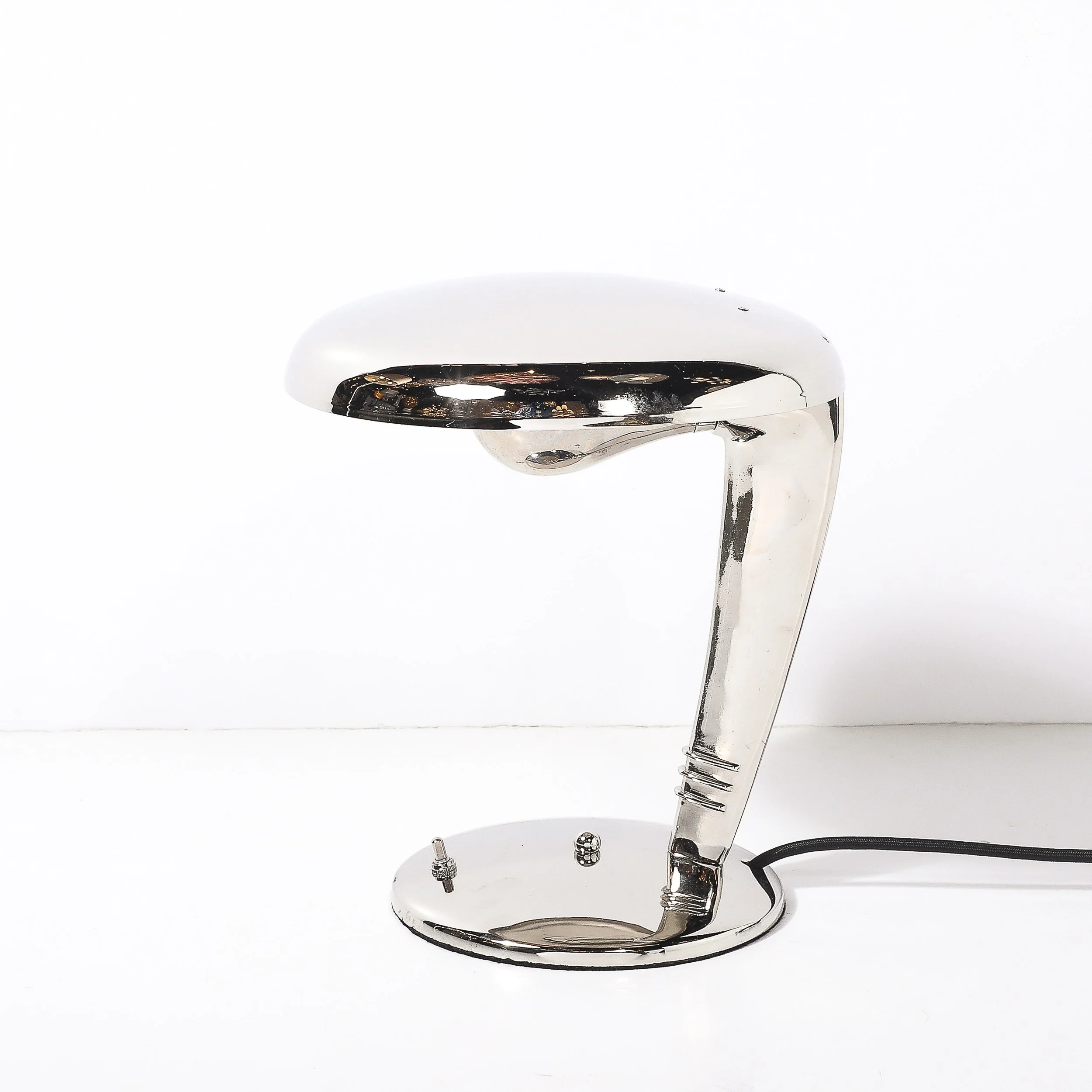 Art Deco Streamlined Nickle "Cobra" Table Lamp by Norman Bel Geddes for Faries - High Style Deco 2.jpg