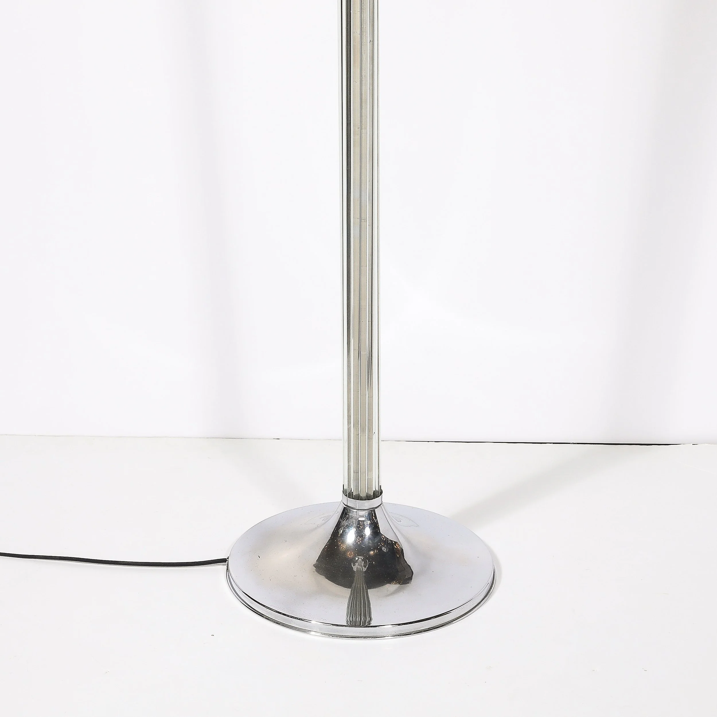 Pair of Art Deco Machine Age Chrome and Glass Rod Torchieres - High Style Deco 10.jpg