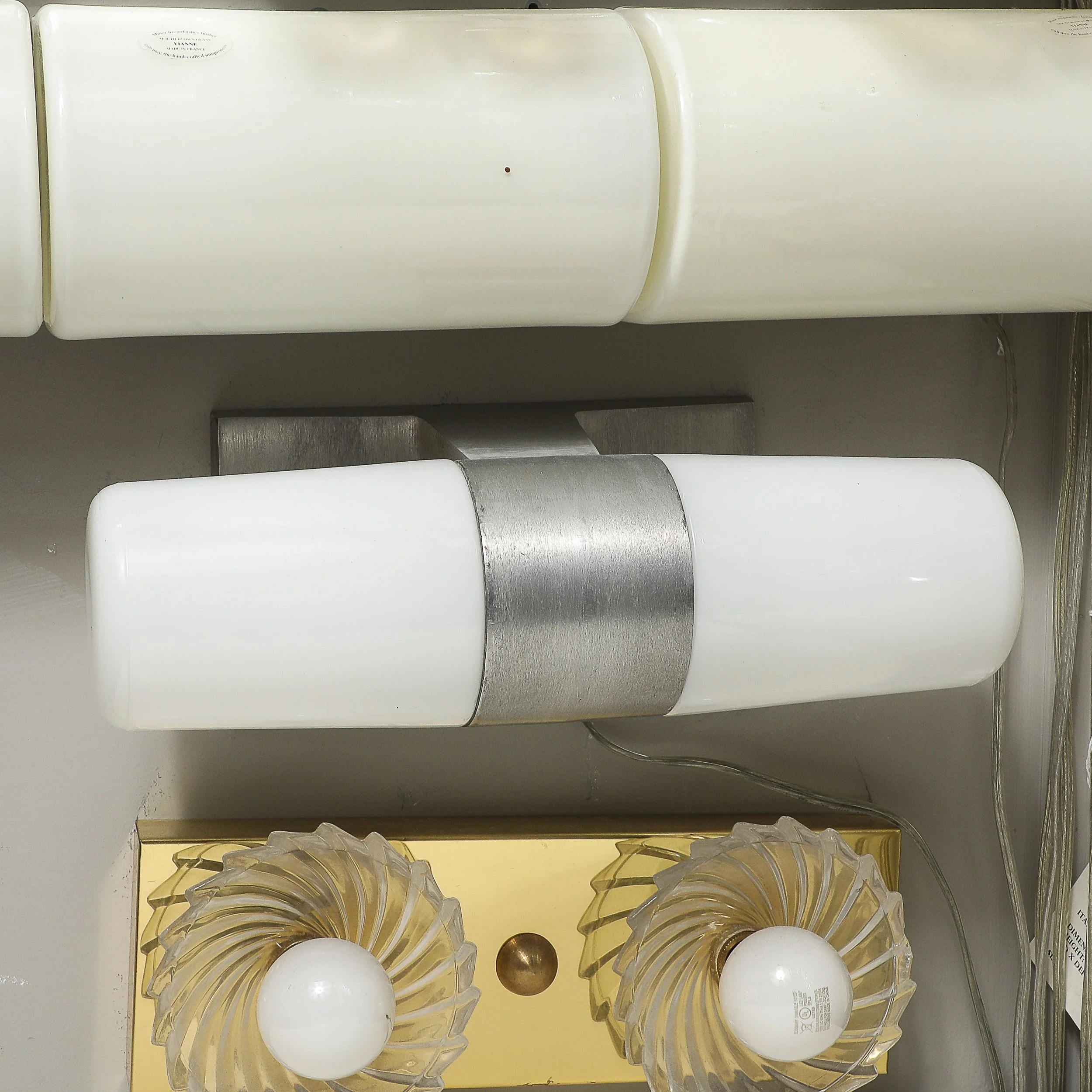 Mid-Century Milk Glass & Brushed Aluminum Cylindrical Vanity Light by Paul Mayen - High Style Deco 1.jpg