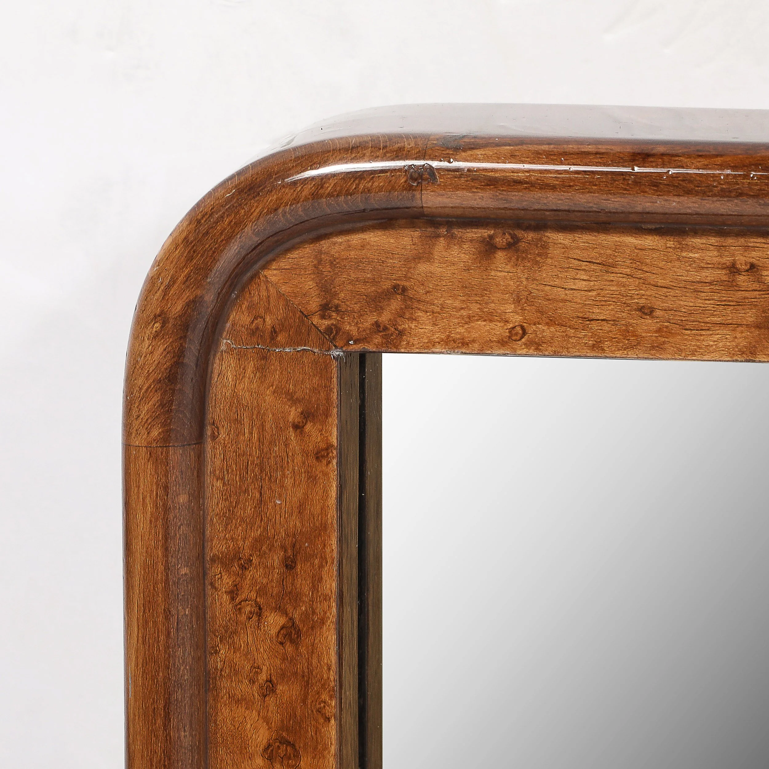 Mid-Century Burled Walnut Bordered Mirror W: Graphic Acid Etched Oceanic Motif - High Style Deco 9.jpg
