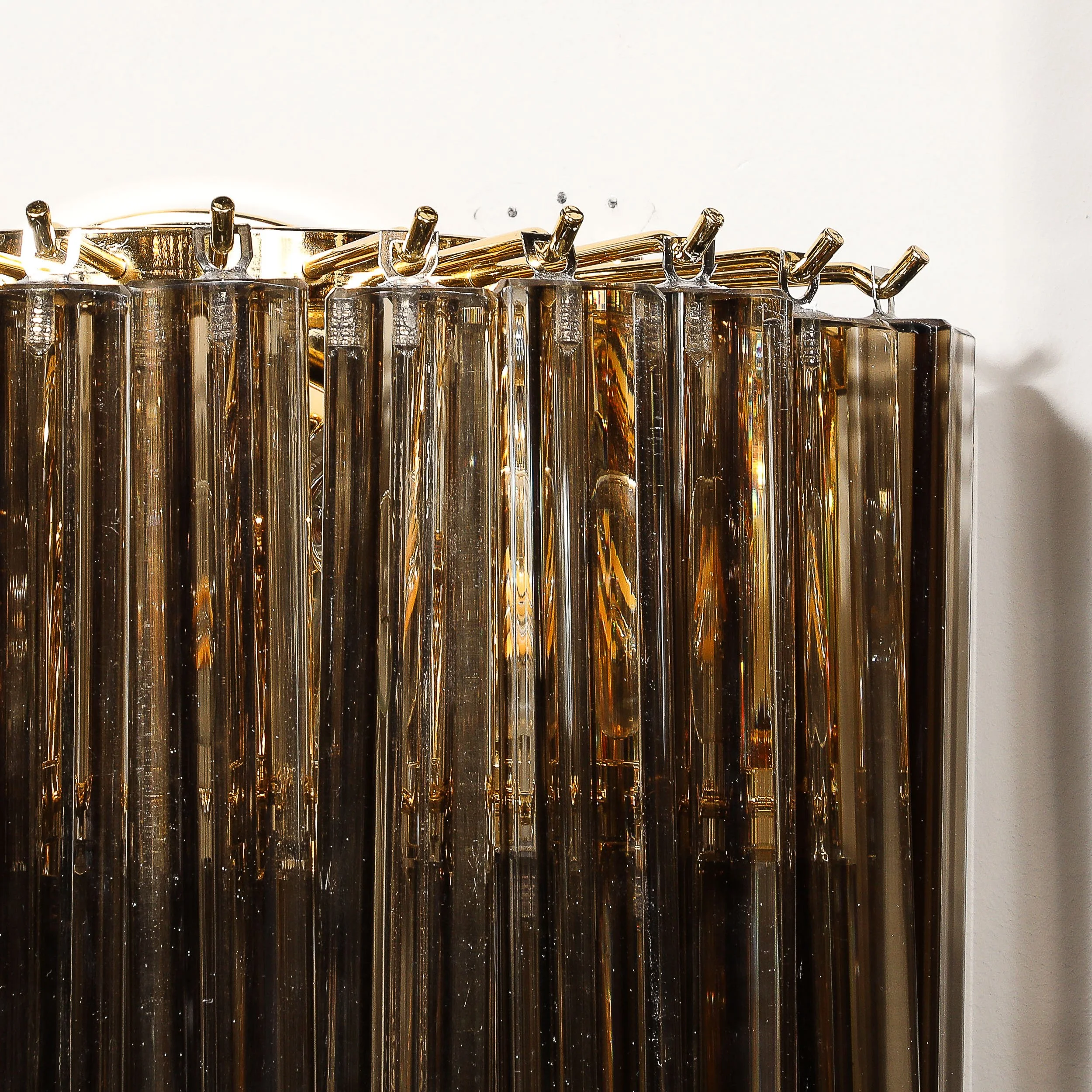 Pair of Mid-Century Modernist Hand-Blown Murano Glass Three-Tier Triedre Sconces - High Style Deco 13.jpg