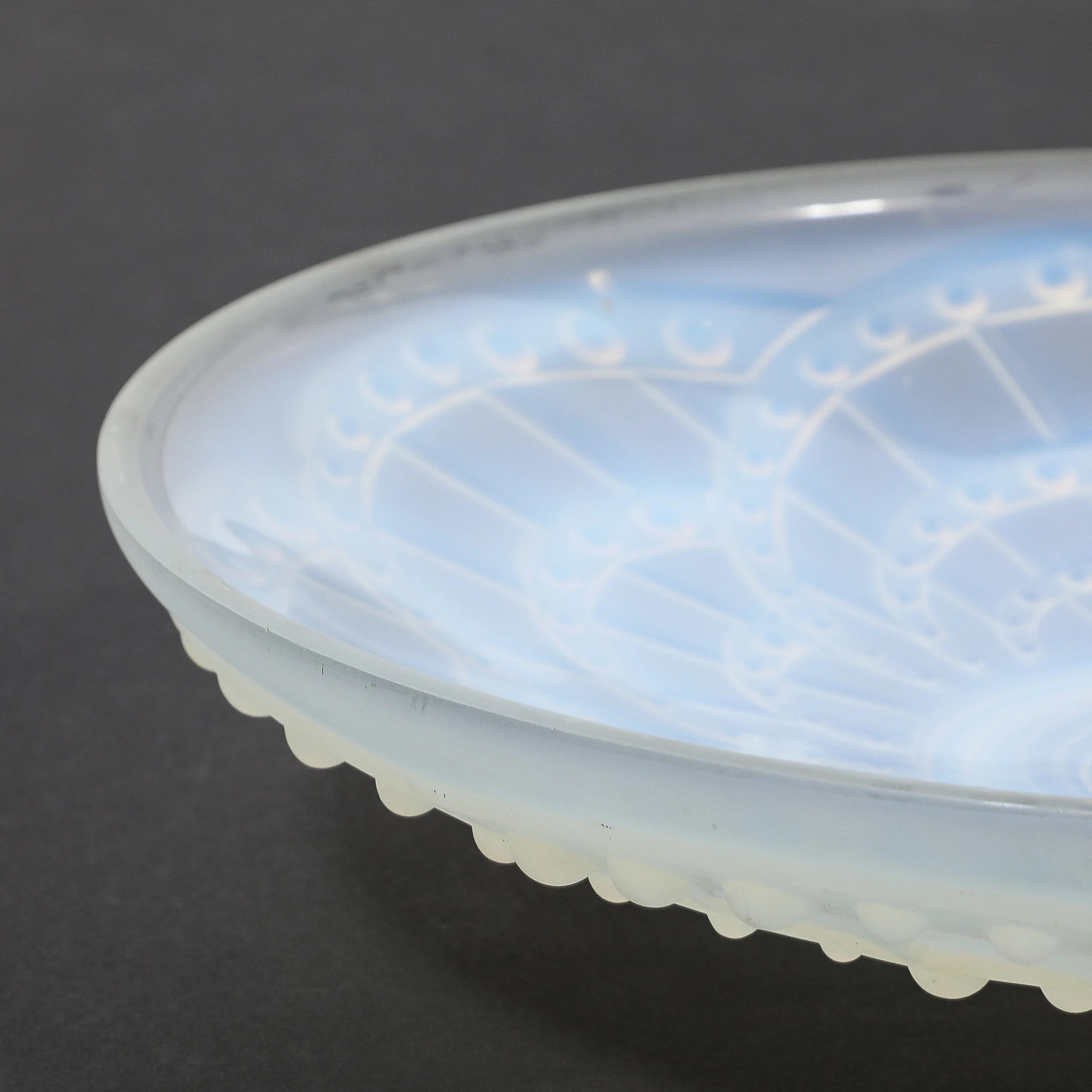 Art Deco Opalescent Molded and Frosted Glass Centerpiece Bowl Signed J. Landier - High Style Deco 14.jpg