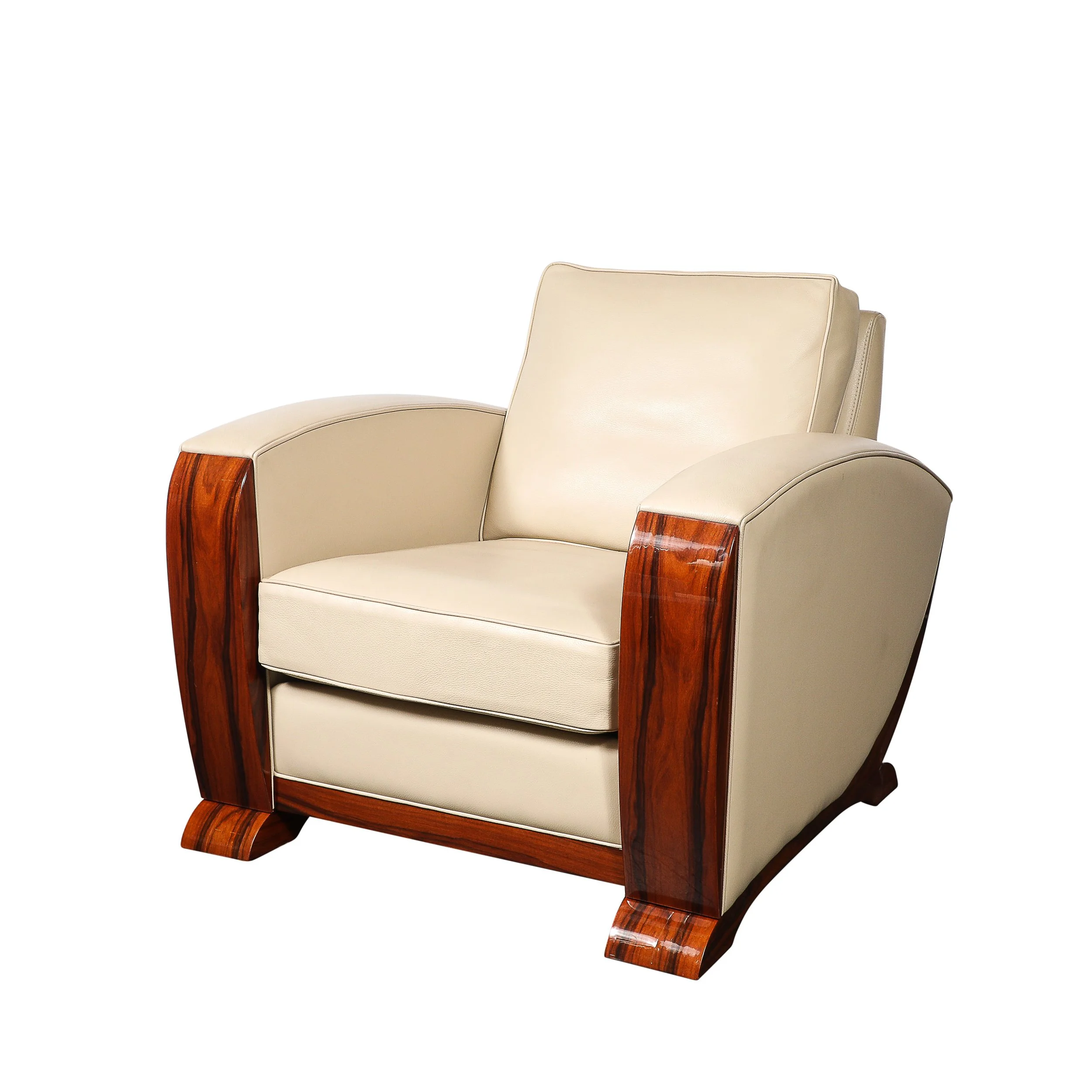 Pair of Art Deco Club Chairs in Palisander & Edelman Cream Leather - High Style Deco 4.jpg