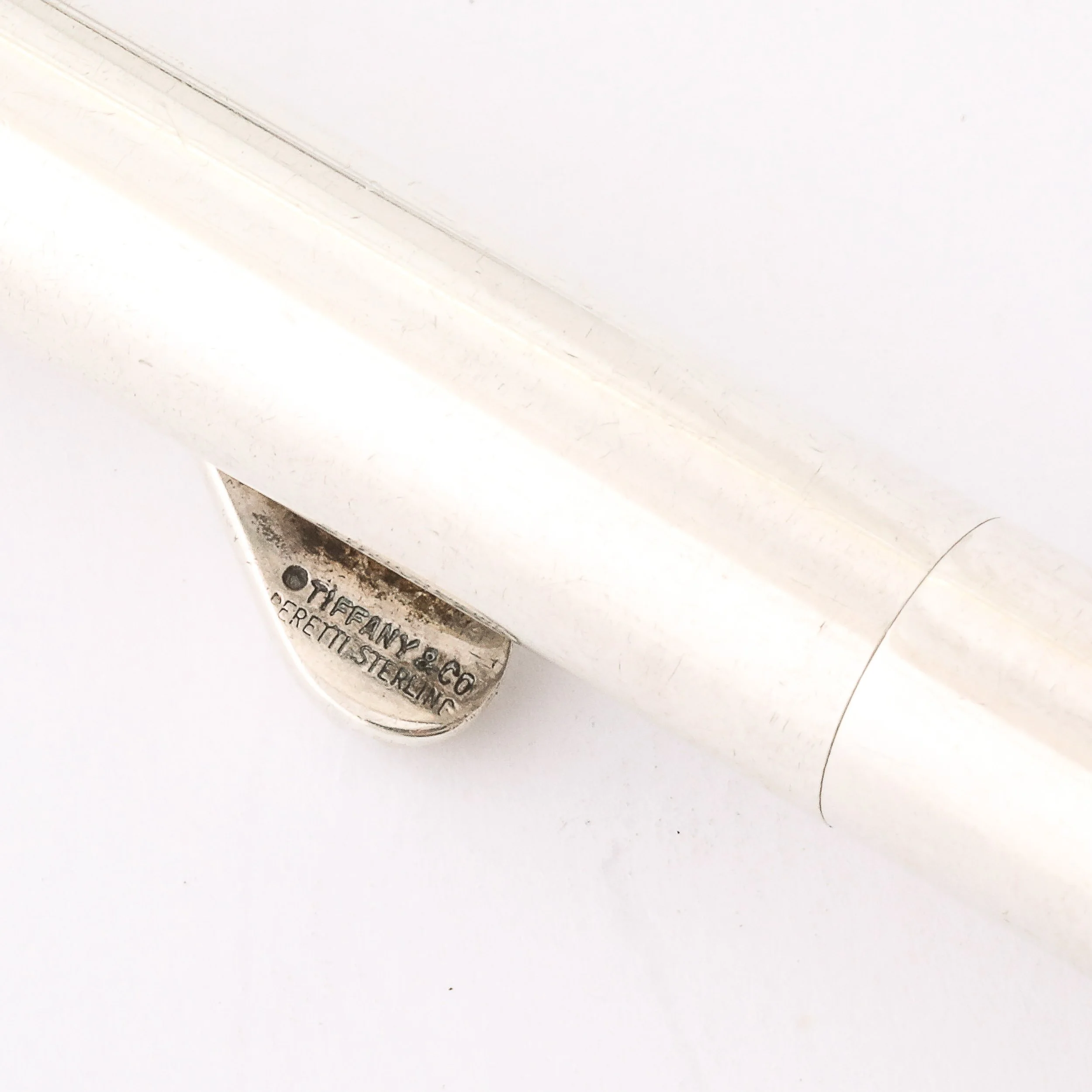 Modernist Sterling Silver Ballpoint Pen w: Sculptural Clip signed Tiffany & Co. - High Style Deco 2.jpg