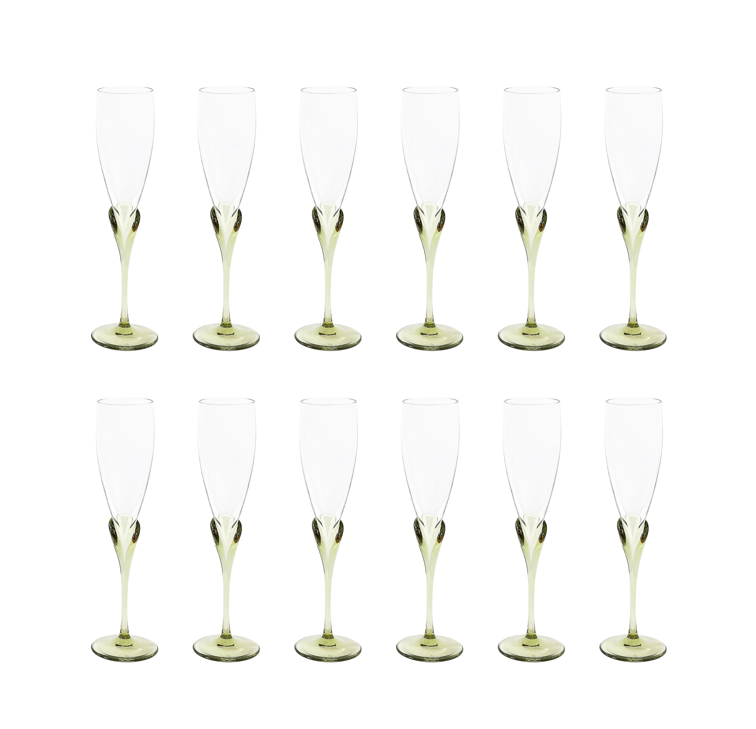 Set of 36 Papyrus Pattern Rosenthal Water, Wine and Champagne Crystal Stemware - High Style Deco 9.jpg