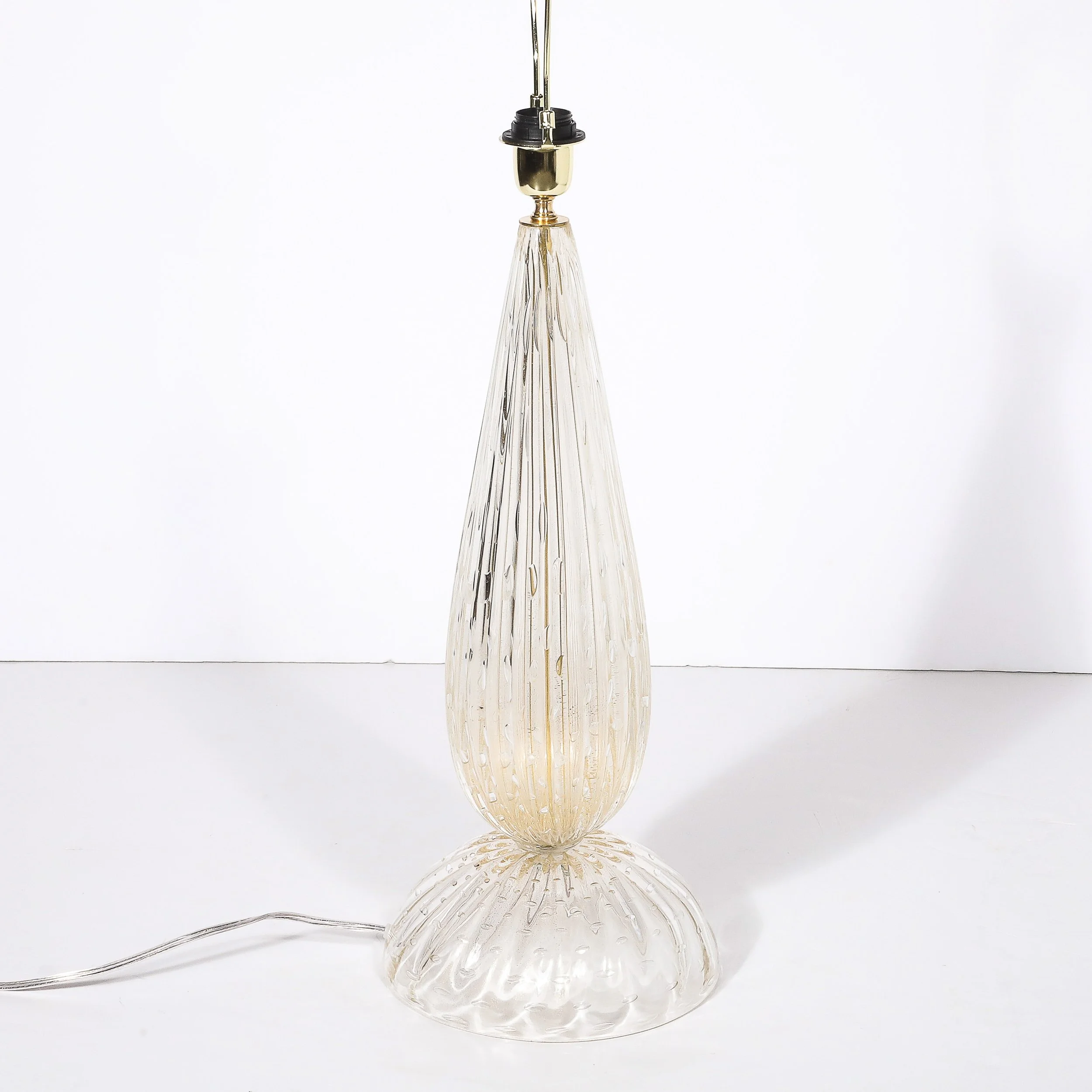 Modernist Handblown Murano Table Lamps in Glass and Brass, 24-karat Gold Flecks - High Style Deco 10.jpg