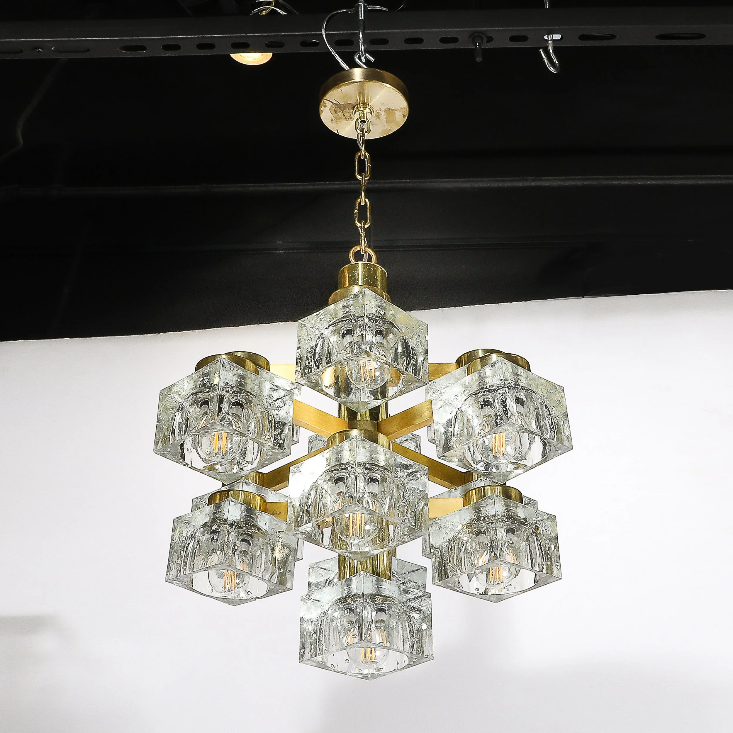 Mid-Century Modern Brass & Cube Glass Chandelier by Sciolari - High Style Deco 7.jpg
