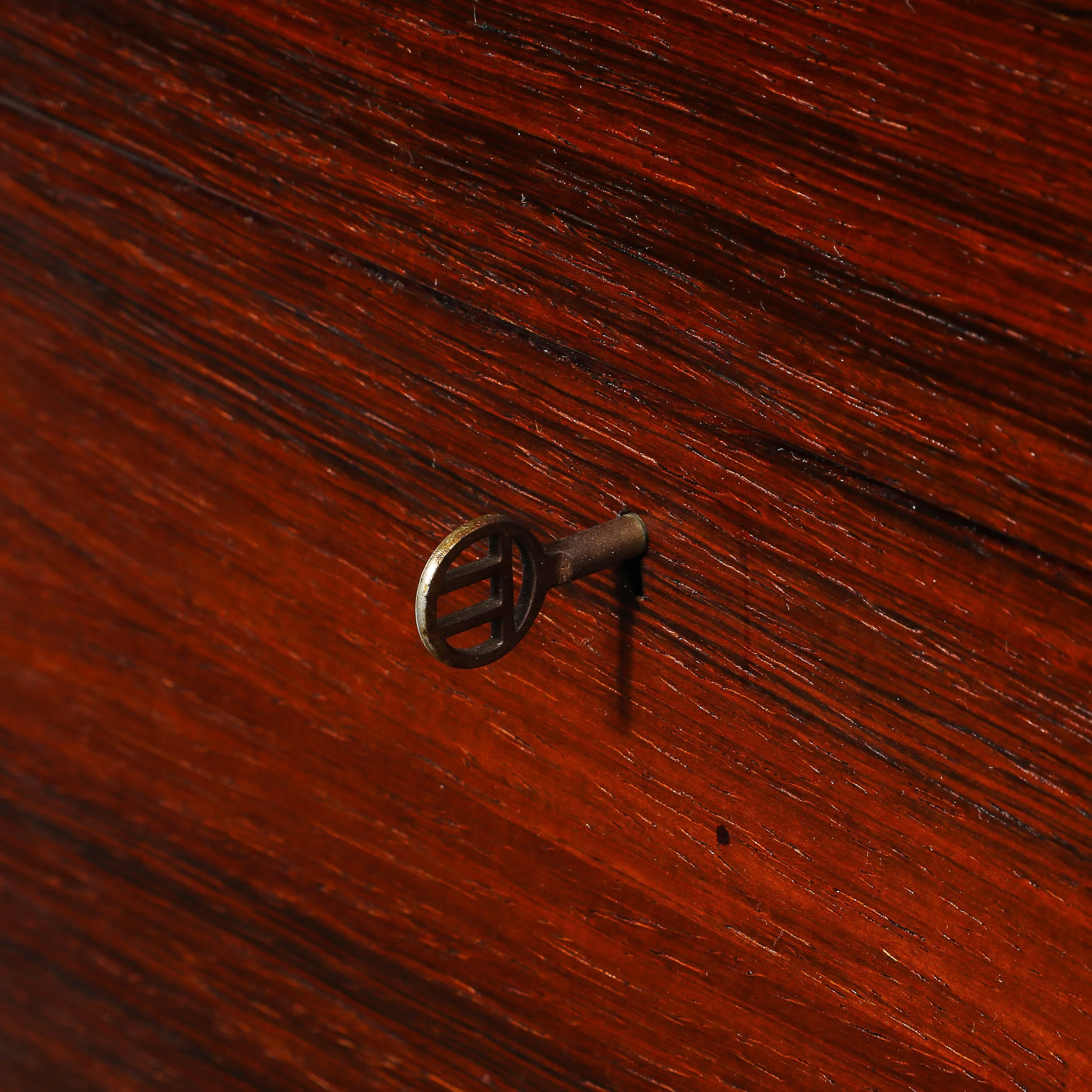 Mid-Century Silver Book-Matched Teak Chest, Sculptural Handles in Macassar Ebony - High Style Deco. 15.jpg