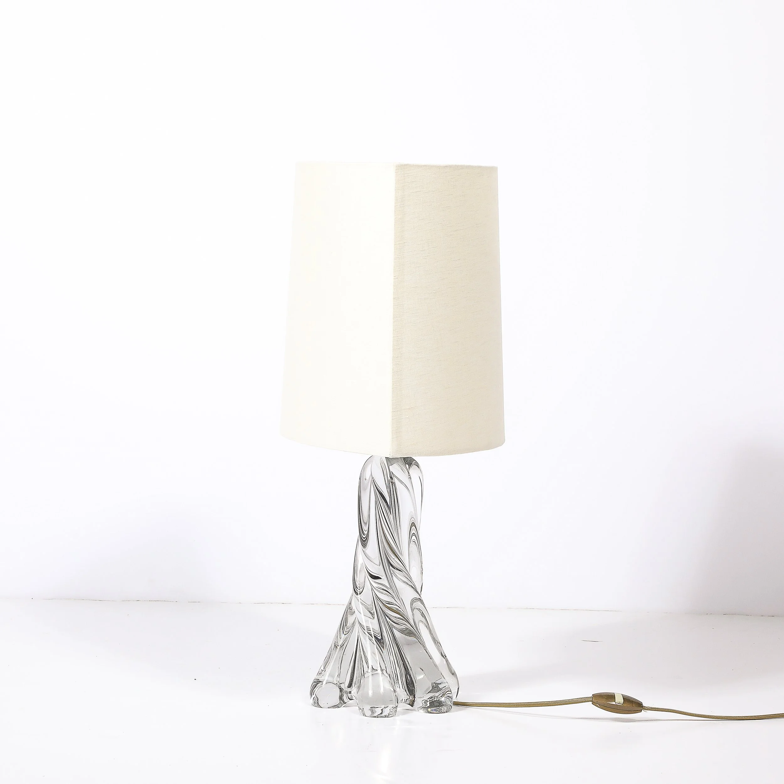 Pair of Mid-Century Modernist Spiral Splash Form Crystal Table Lamps - High Style Deco 5.jpg