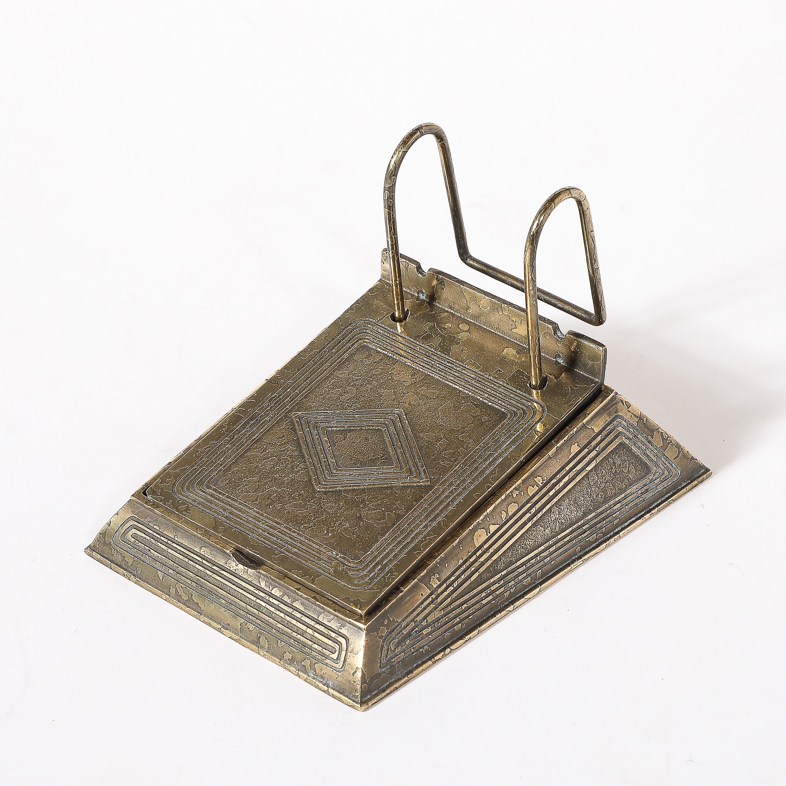 Bronze Doré Calendar Holder in the Graduate Pattern signed Tiffany & Co. - High Style Deco 6.jpg