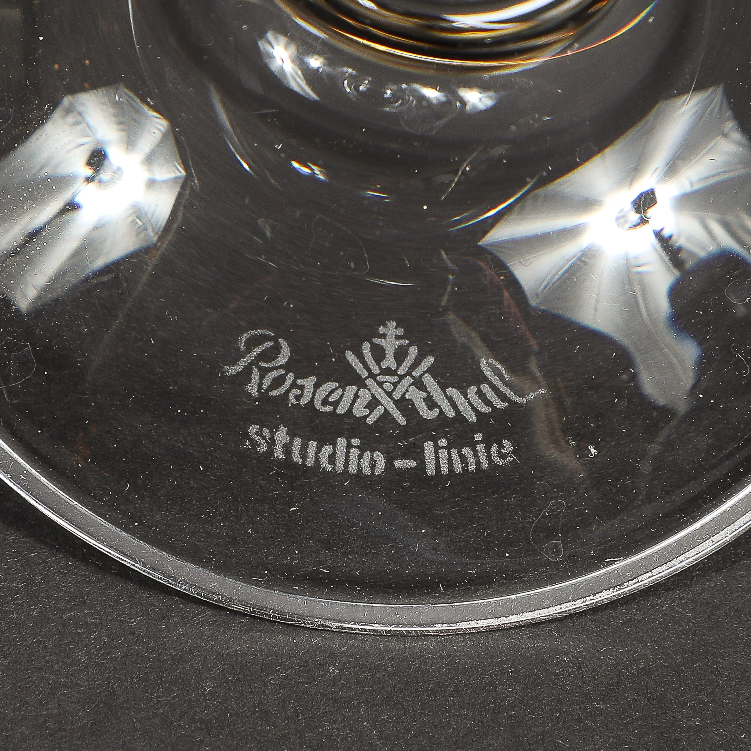 Set of 12 Mid-Century Modernist Clarion Wine Glasses signed Rosenthal - High Style Deco 6.jpg