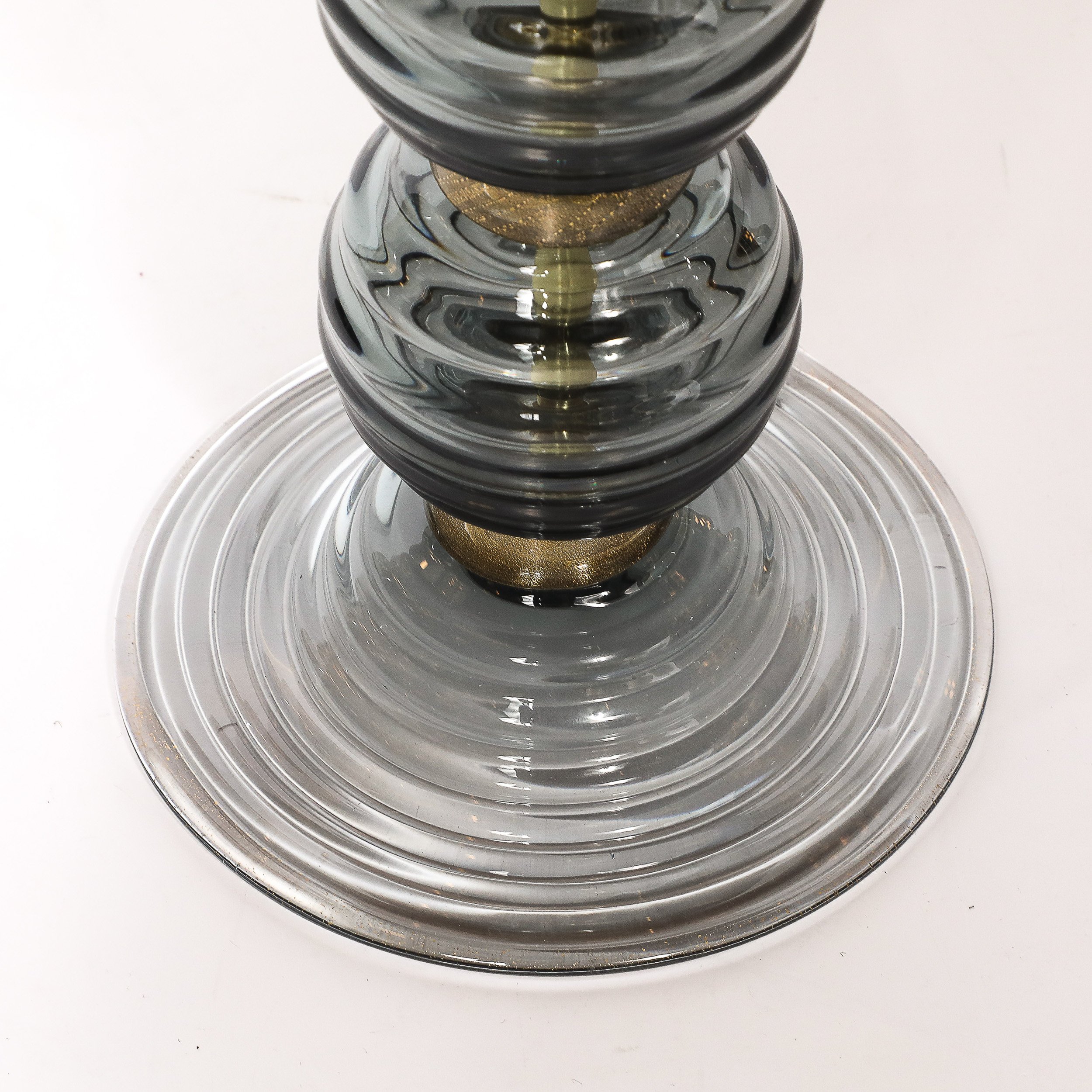 Pair of Hand Blown Murano Ribbed & Smoked Glass Table Lamps with Brass Fittings - High Style Deco 7.jpg