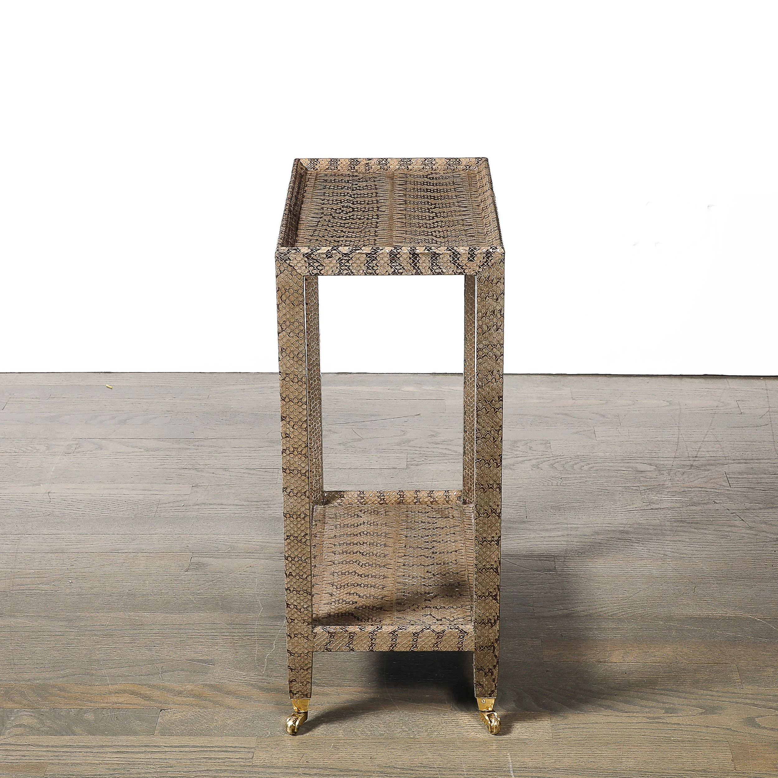 Mid-Century Modernist Python Side Table with Brass Castors by Karl Springer - High Style Deco 7.jpg