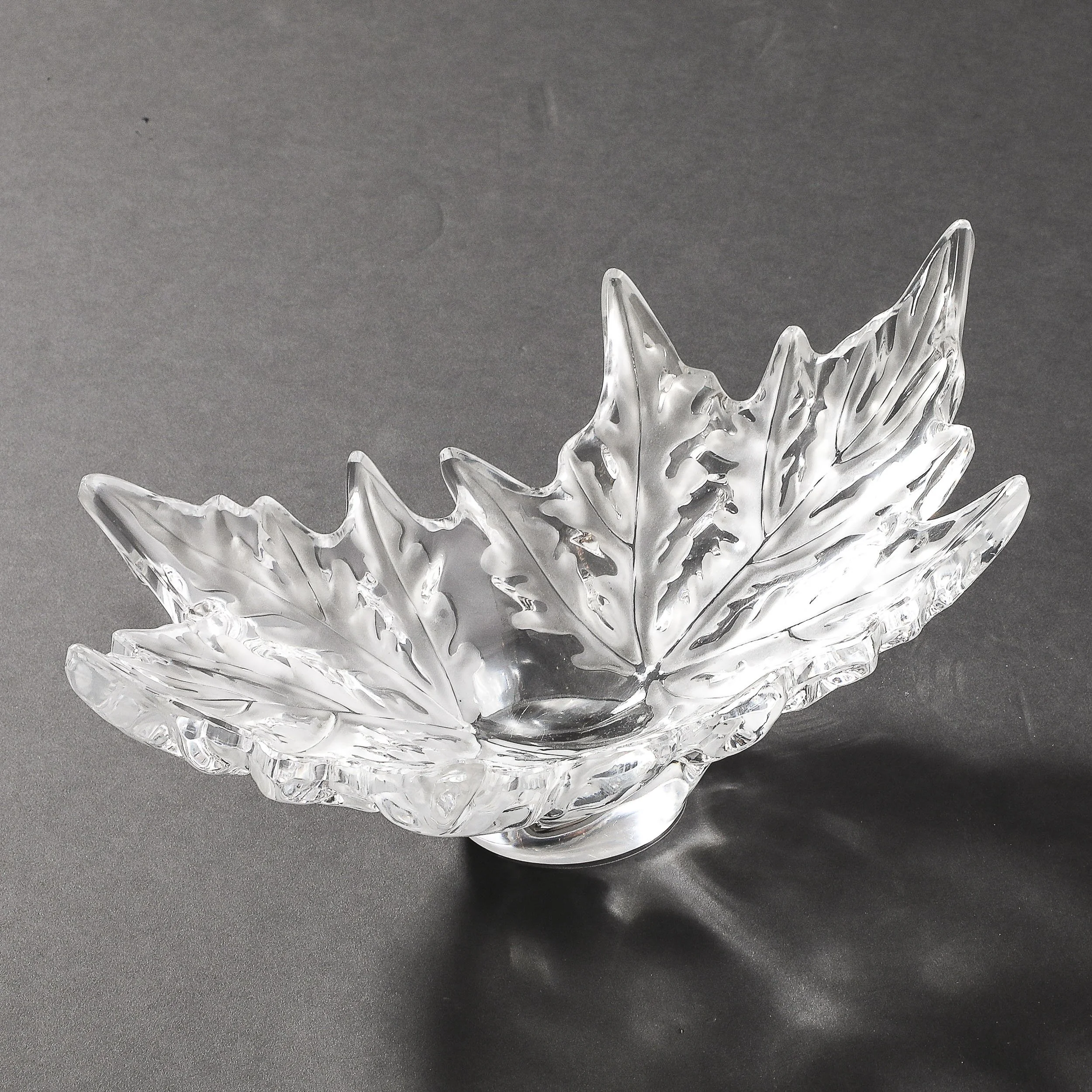 Mid-Century Modernist Crystal "Champs Élysées" Centerpiece Bowl signed Lalique - High Style Deco 17.jpg