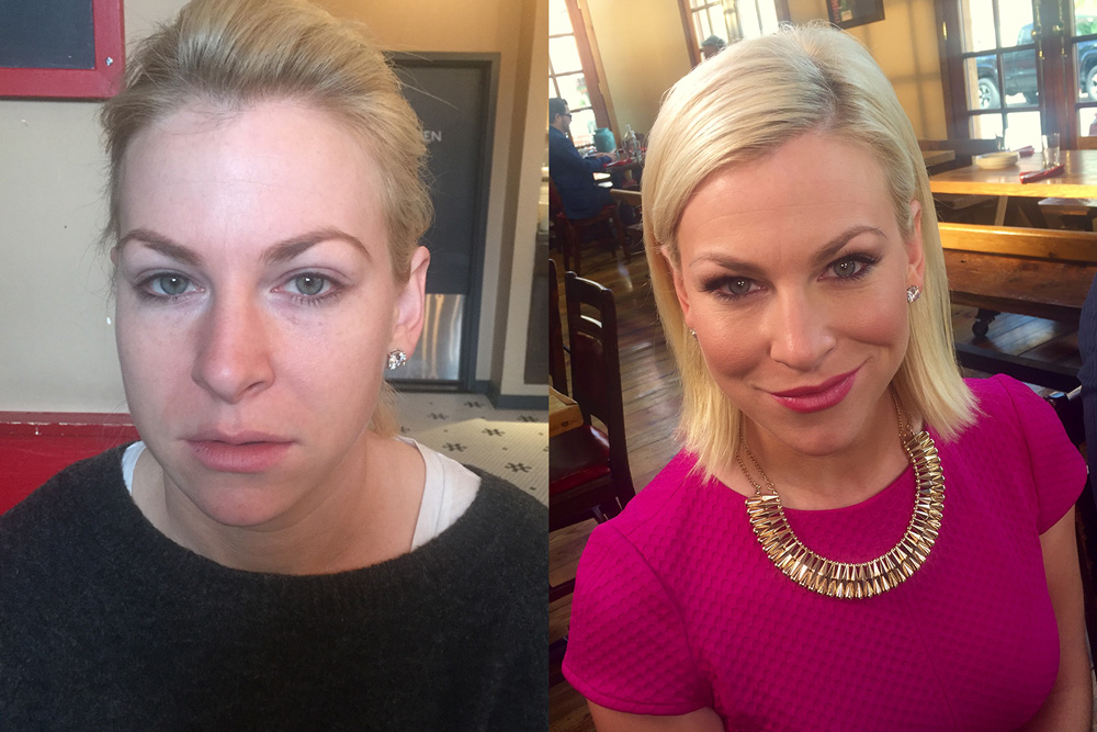 Before and After Custom Makeup by Blende