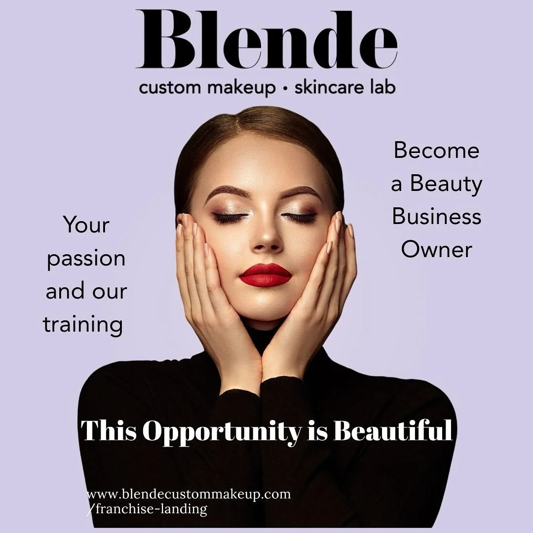 This is your sign to follow your dreams of owning a beauty business! Custom Makeup and Skincare is the future of a $200 Billion industry. Find out more about our turnkey franchise model. If you're passionate about non toxic makeup and skincare we wan