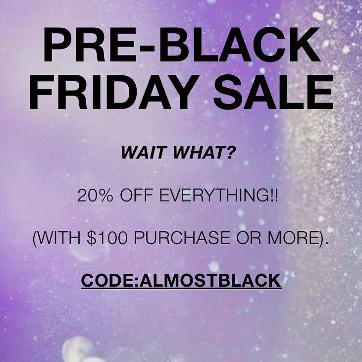 Get in on our Pre- Black Friday Online Deals!! For a short time💃🏻 Link in bio
Grab your favorite blends at 20% off Now

#earlyblackfriday #makeupsale #custommade #customskincare #customlipstick #customlipgloss #westfieldnj