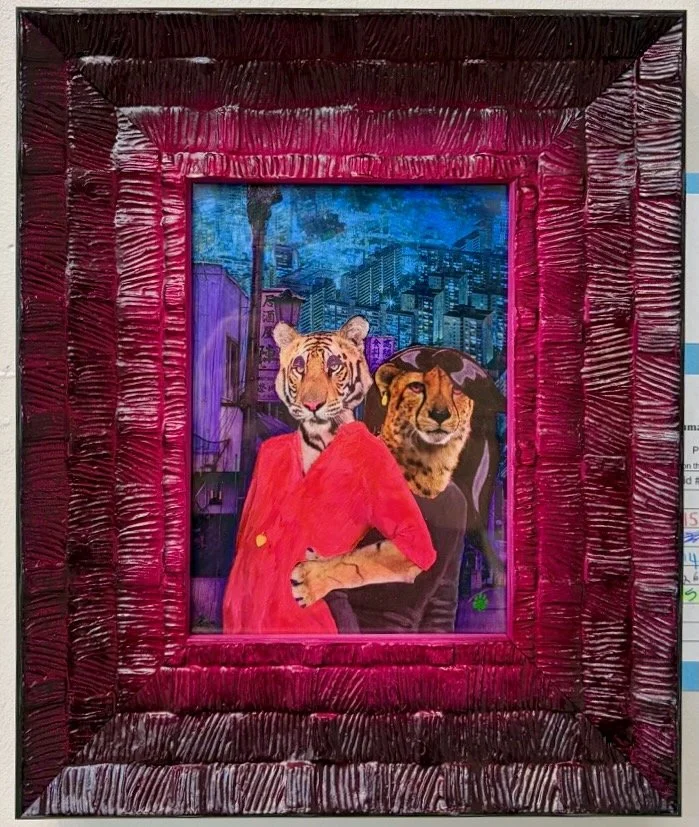 Judges' in Mixed Media - “Big City Cats” by Leafy