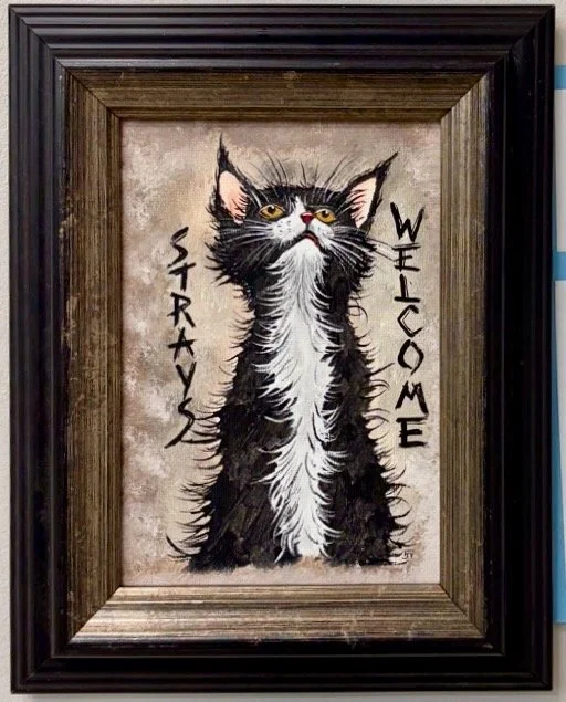 Judges' Choice in Acrylic/Oil - “Strays Welcome” by Frederick Pollock