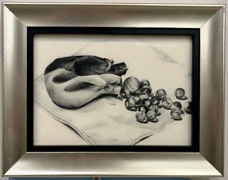 Judges' Choice in Drawing - “Game of Marbles” by Diane Mahaney