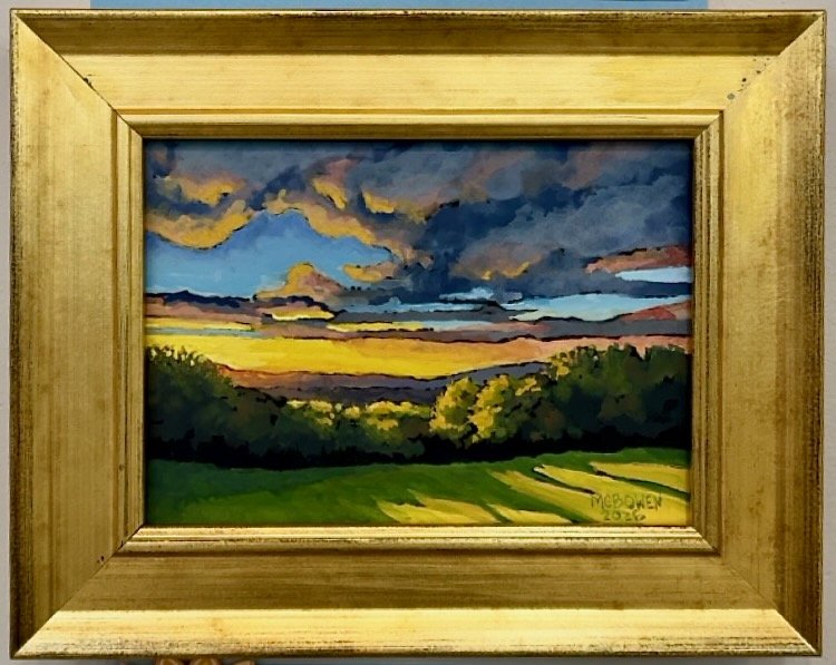 Judges' Choice in Watercolor/Gouache - “Larke's Lot” by Margaret Bowen