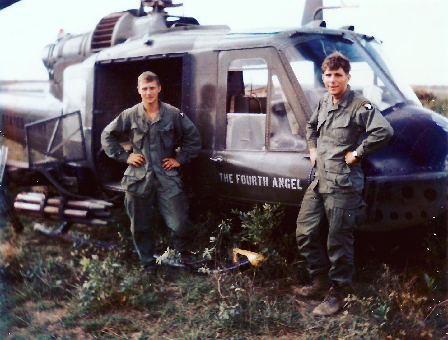 Thank you dad and to all our veterans 🖤 

My dad (on right) and mom got married just before he left for Vietnam; he spent his 21st birthday there. He was drafted and trained as a crew chief on a helicopter crew where he was in charge of making sure 
